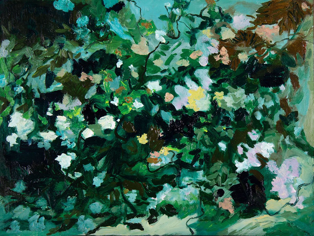 Overgrown, 9” x 12”, oil on panel
