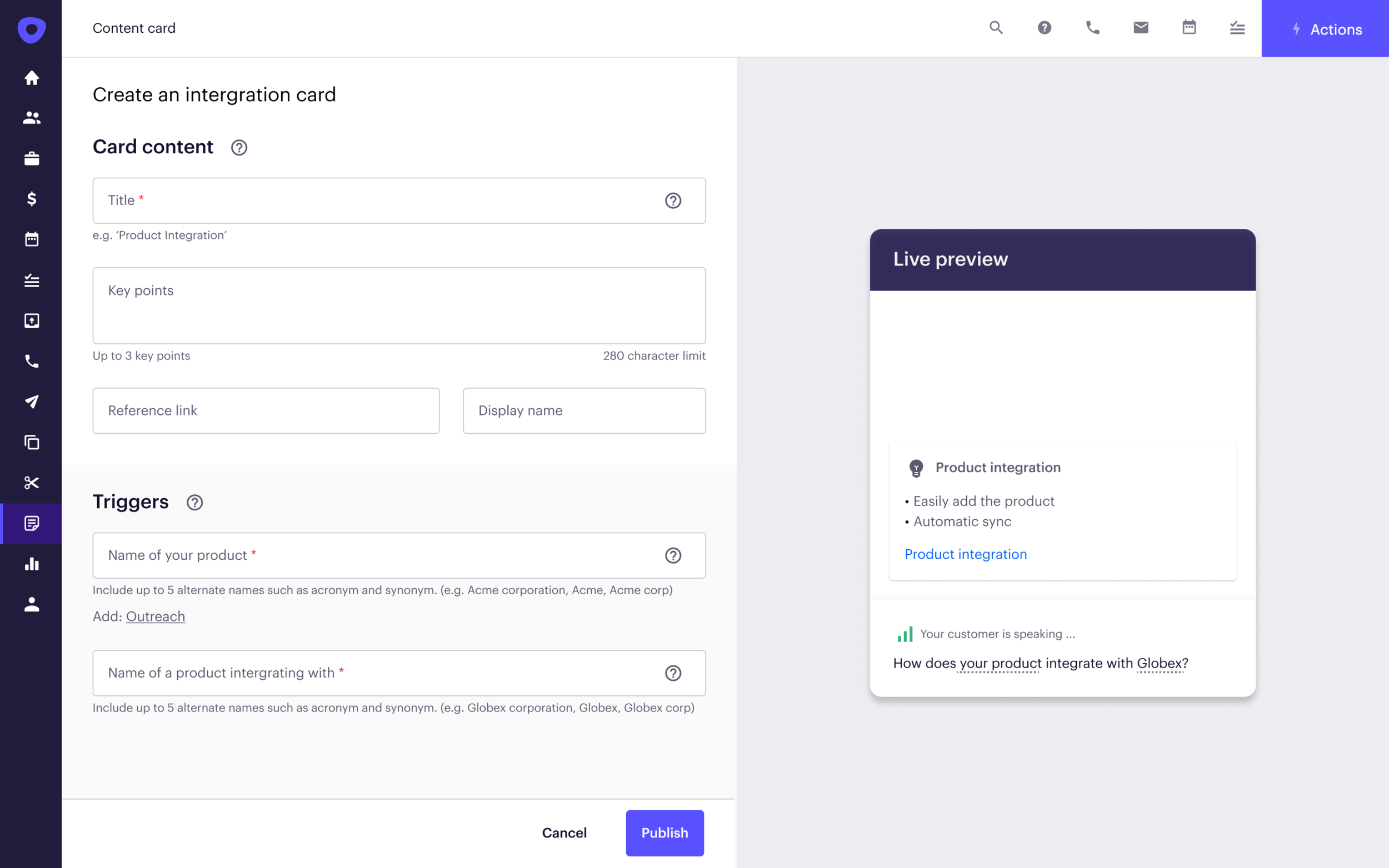Create a pricing card