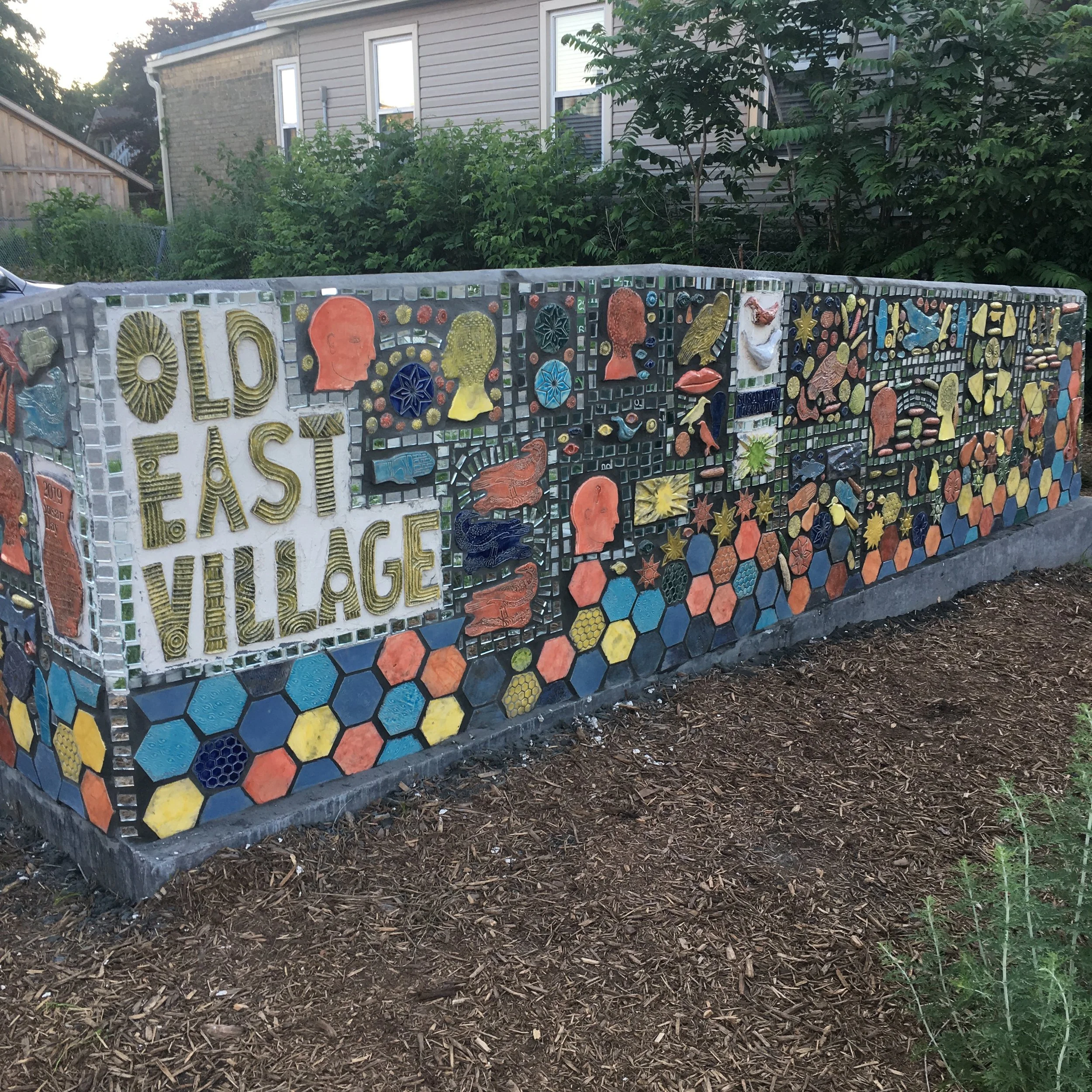 Old East Village - Parking Lot Wayfinder Murals