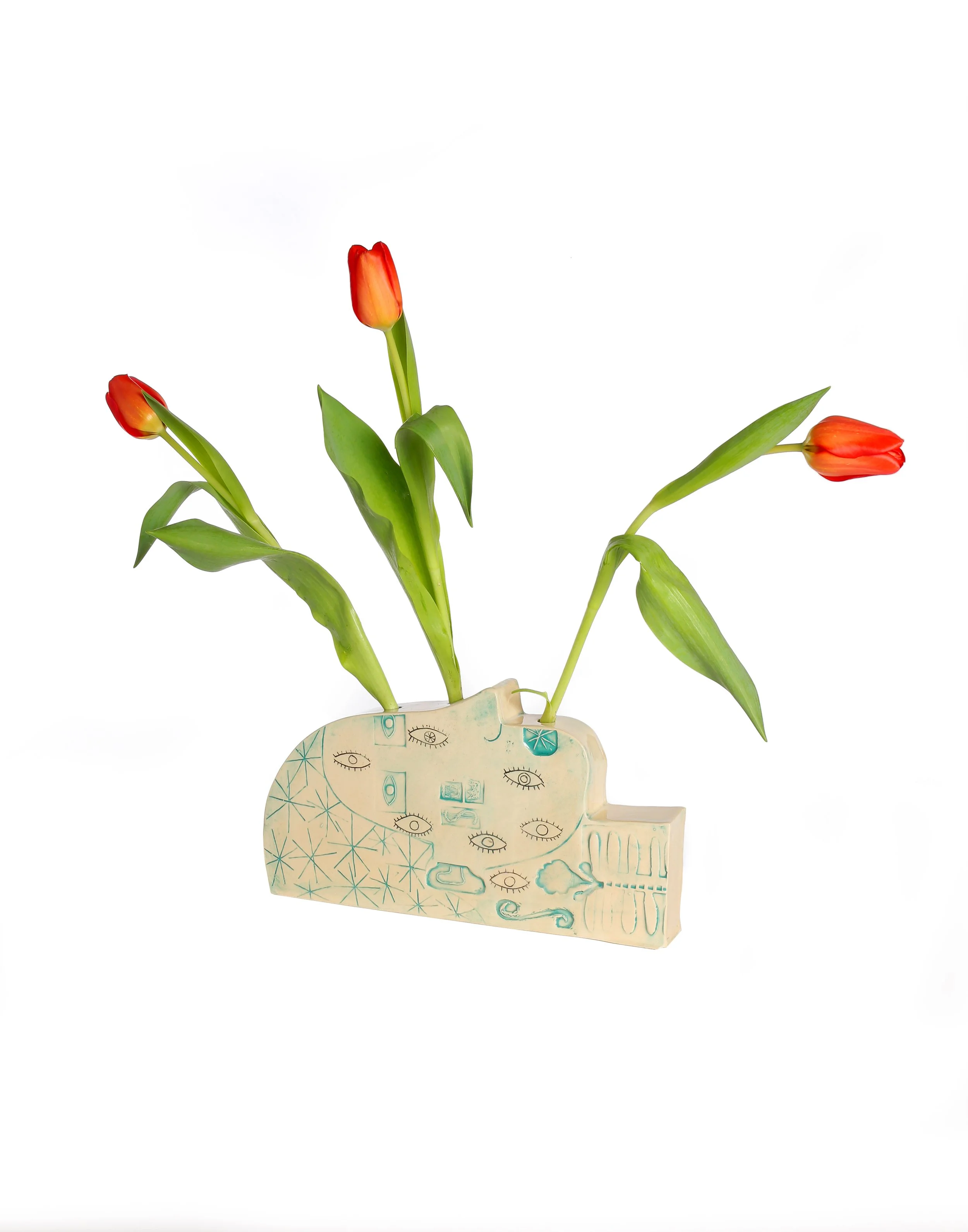 Blue Silhouette Vase