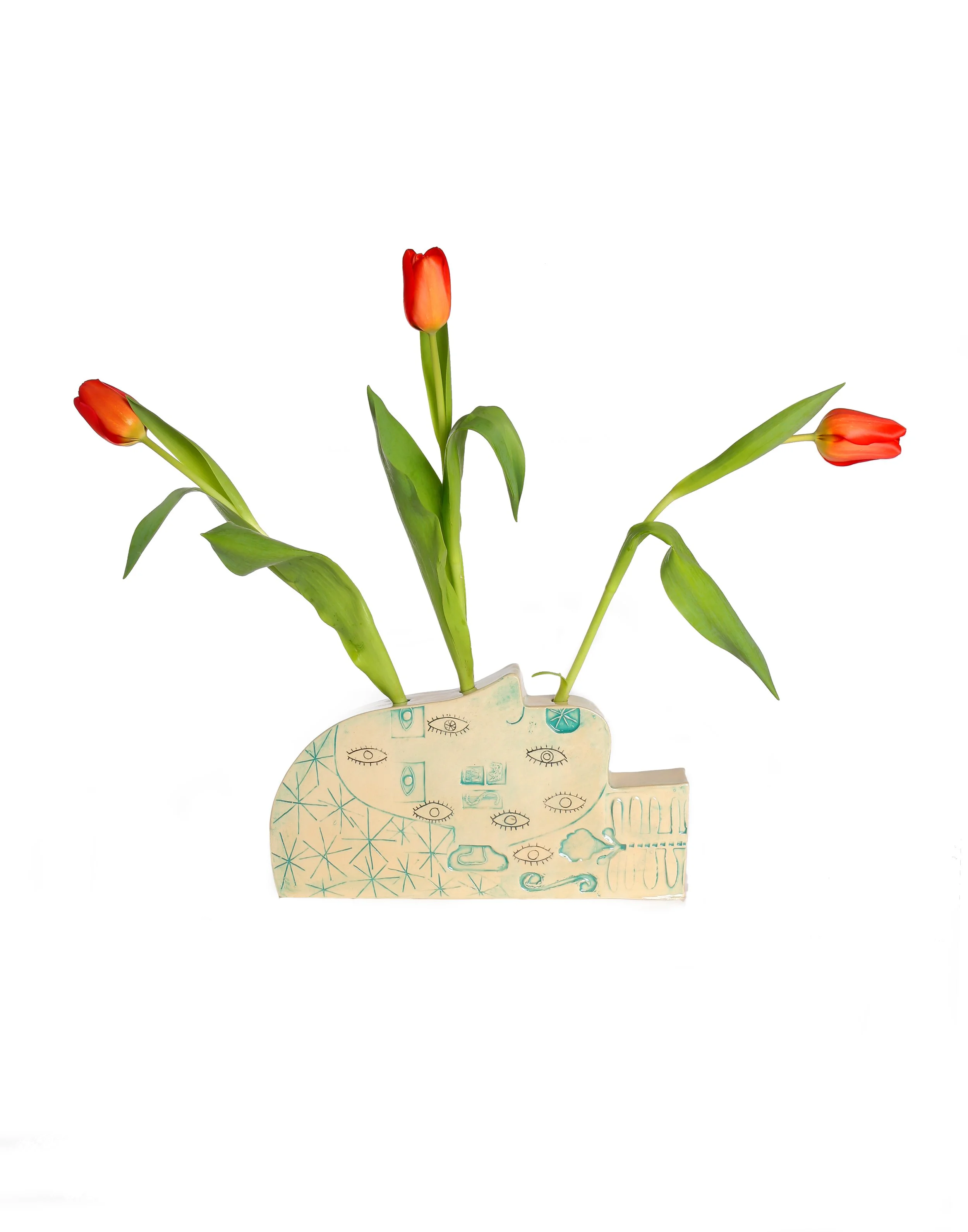 Blue Silhouette Vase