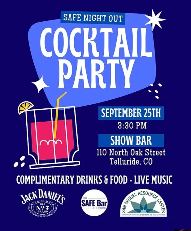 Safety and fun all together! Please bring yourself and your friends for FREE drinks, free food, live music, and good hangs this Thursday!
Why? After a successful summer training local bars & restaurants on how to spot and intervene in sexual vio
