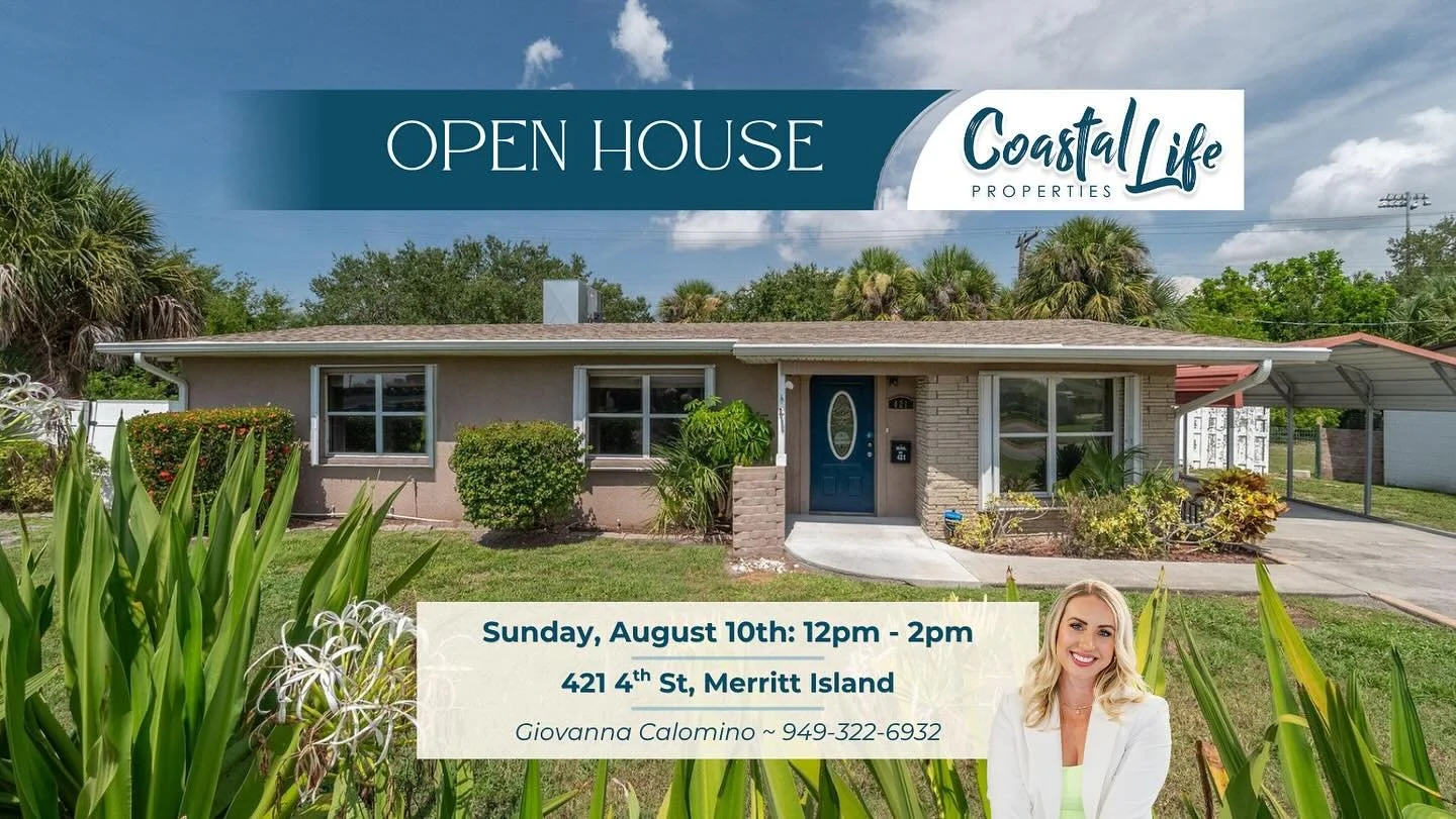 ✨ OPEN HOUSE &ndash; This Sunday! ✨
📍 421 4th St, Merritt Island, FL 32953
🗓 Sunday, 12&ndash;2 PM

💫 Highlights you&rsquo;ll love:
	&bull;	🛏 3 bedrooms | 🛁 2 baths | 📐 1,938 sq ft
	&bull;	🌞 Full solar inverter system
	&bull;	💦 Reverse Osmosi