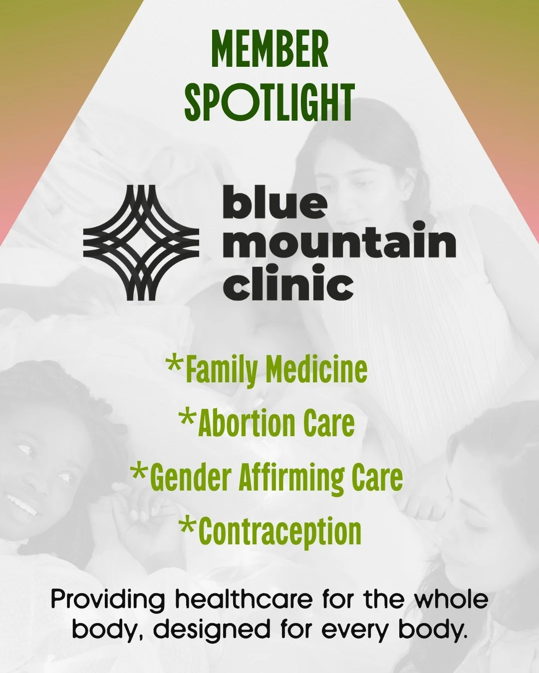 Since 1977, Blue Mountain Clinic has been a cornerstone for compassionate, full-spectrum care in Missoula and beyond.

From annual wellness visits and gender-affirming care to abortion services, STI testing, and contraceptive counseling,  they provid