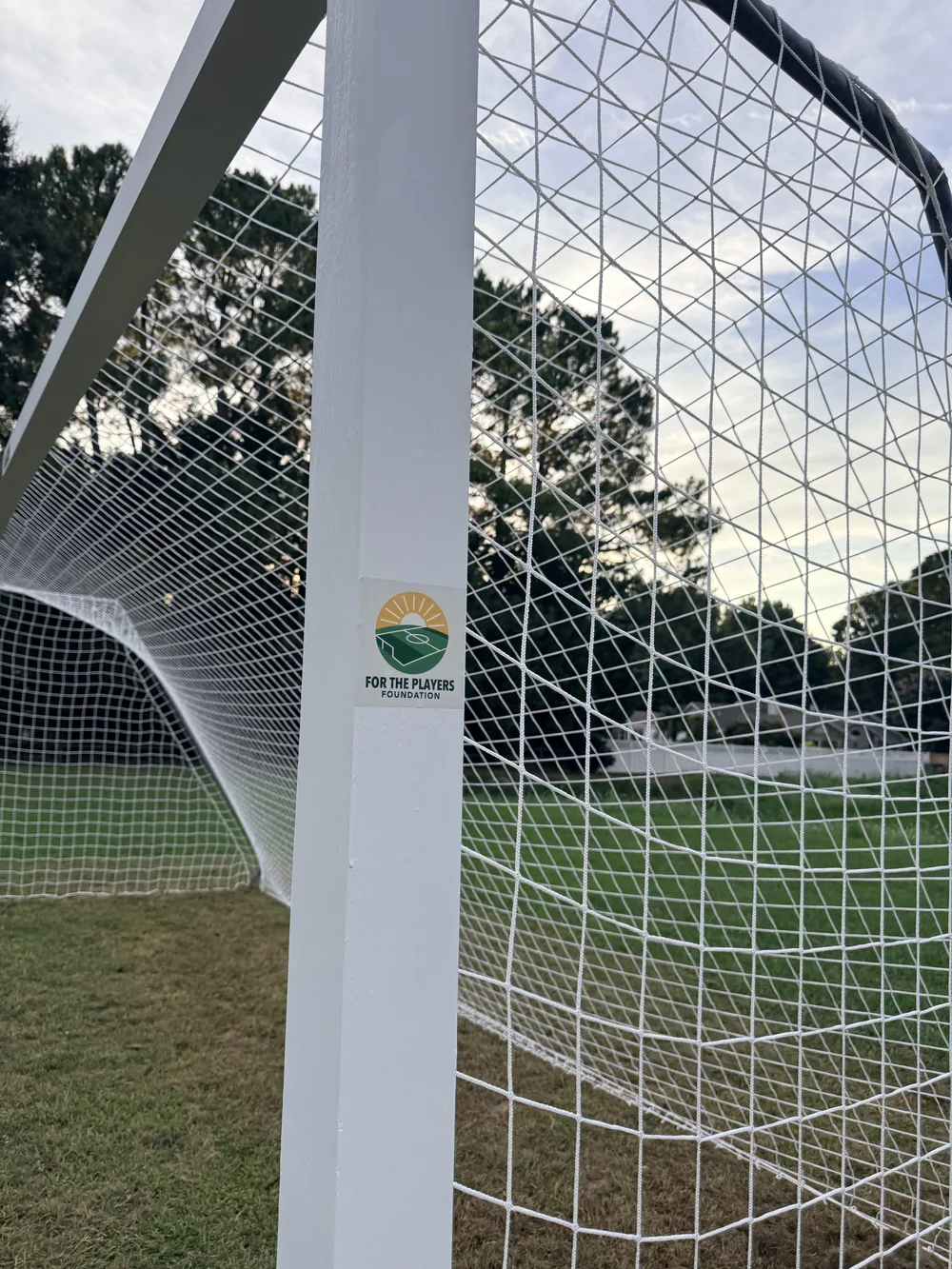 The finished goal and field at Alanton