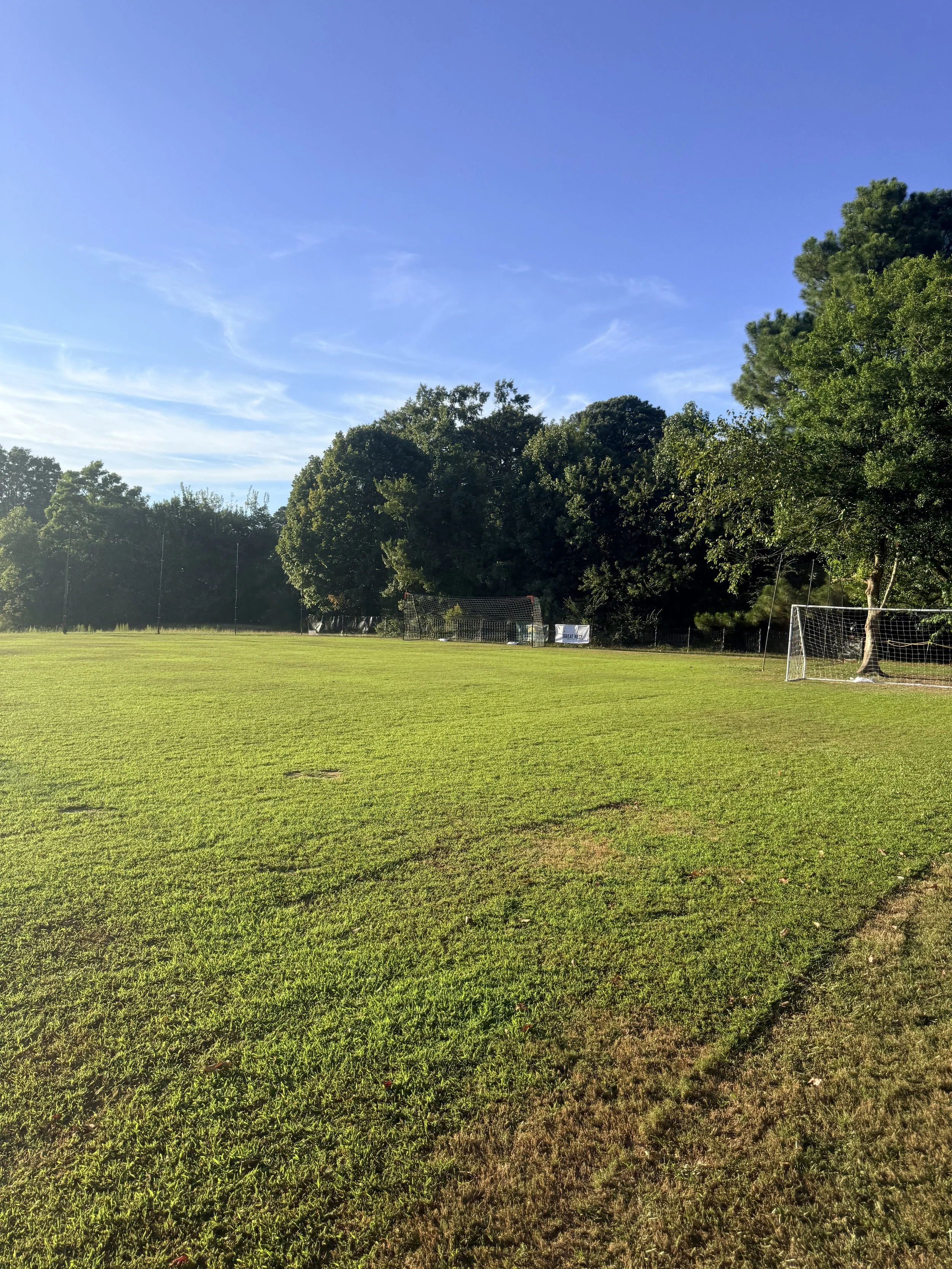 large open field- perfect for 3v3, 5v5, 7v7, 9v9 and technical team drills 