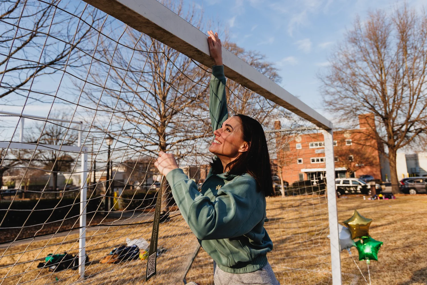 Goal donation highlight at Blair Middle School
