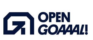 Open GOAAAAL! logo with stylized