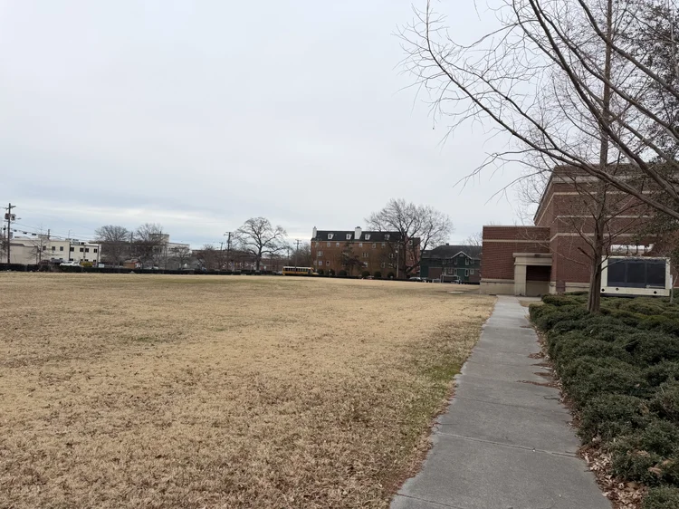 Before — Blair Middle School empty field