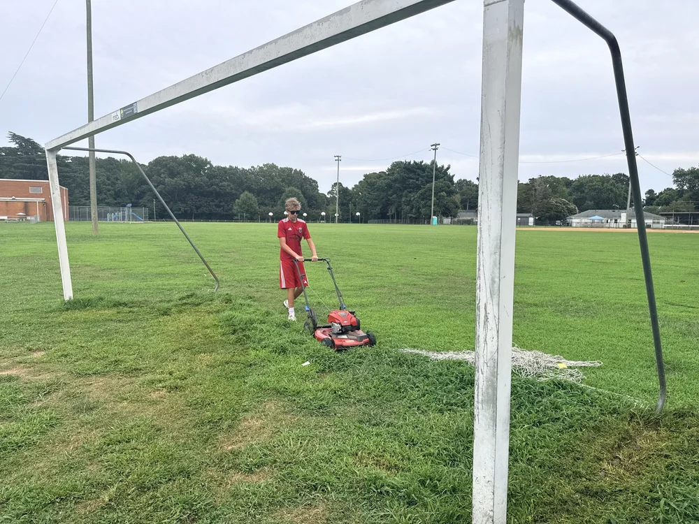 Working on the field at Alanton before pickup