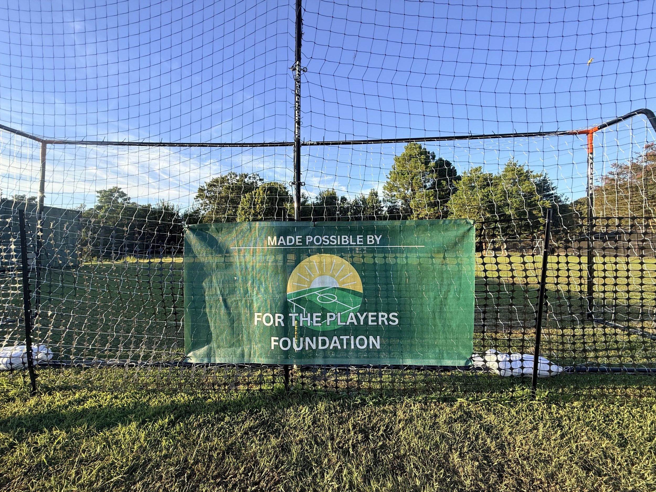 24x8 soccer goal with 16 foot back stop netting