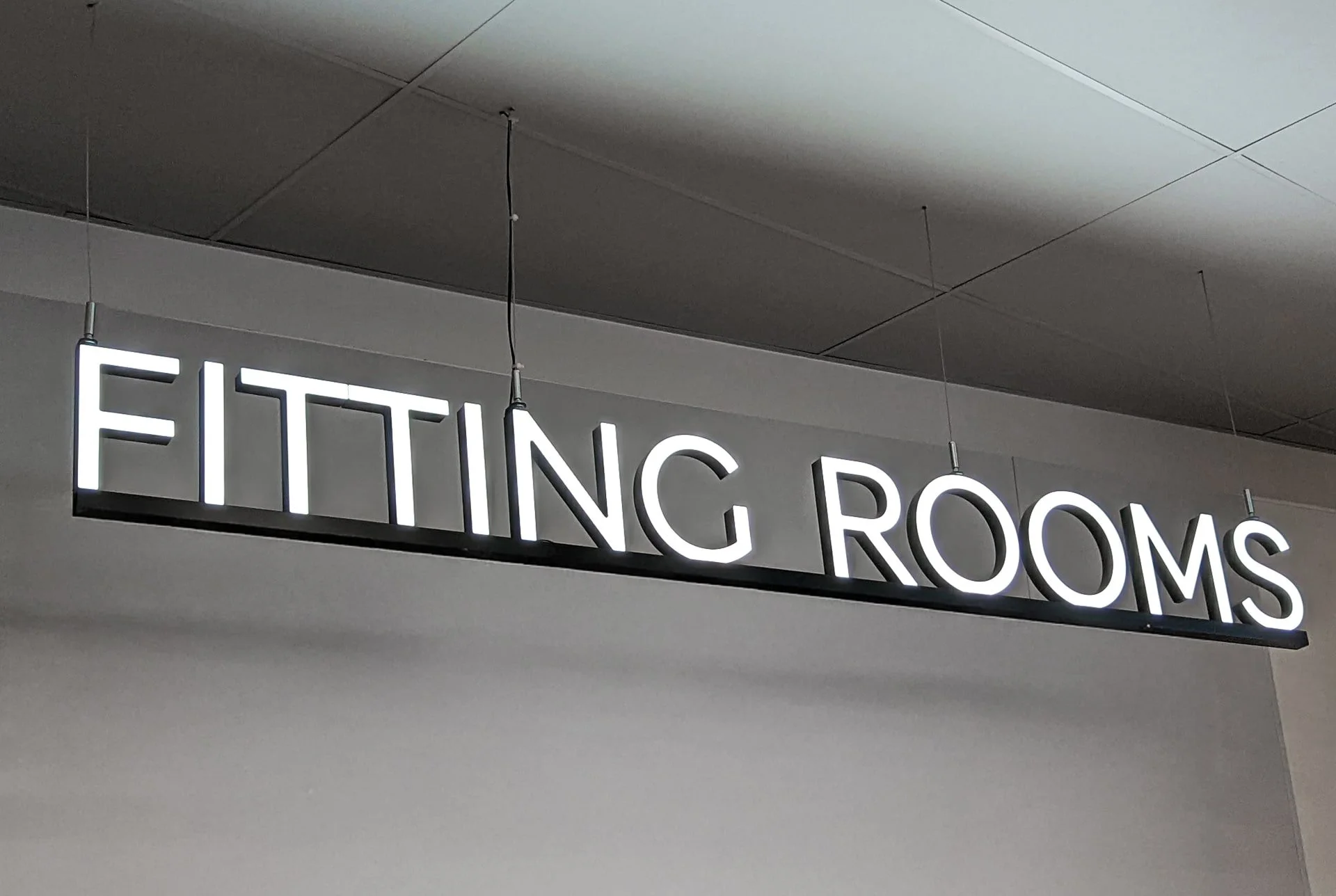 Ceiling Mounted Illuminated Letters