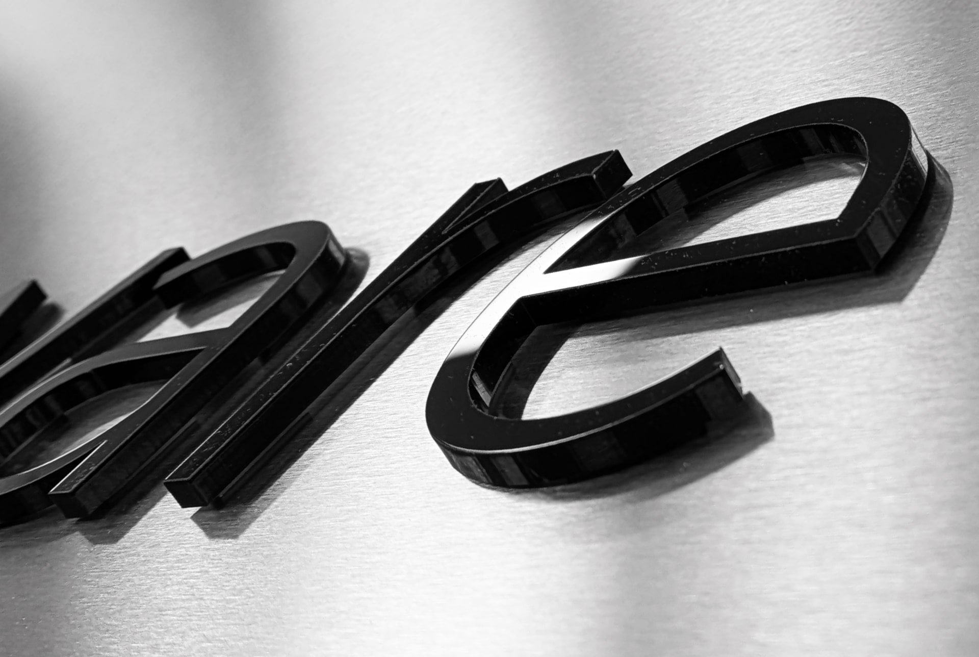 Black Acrylic Letter Signs