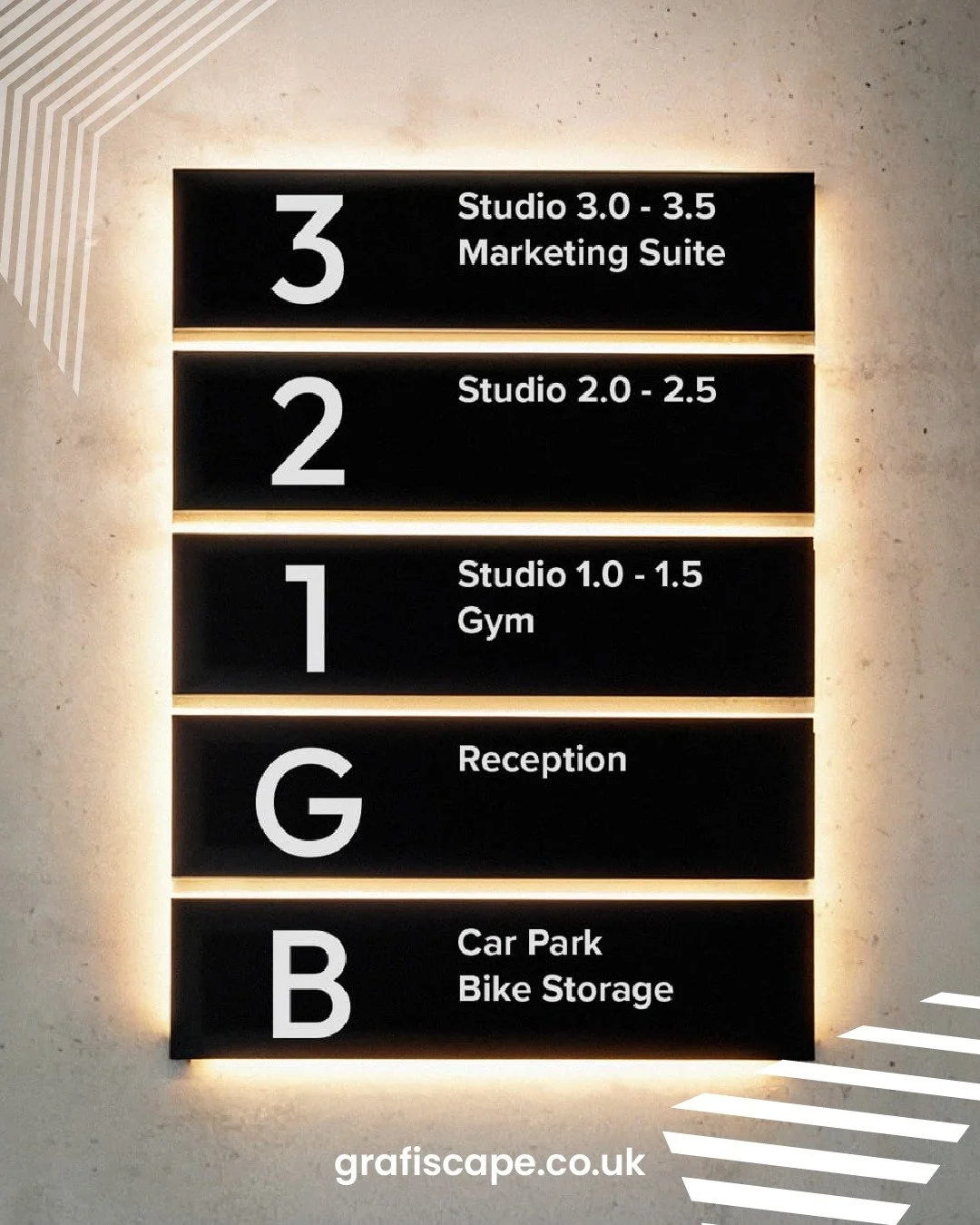 Directory signs provide clear, structured information that helps people understand and navigate a building from the moment they enter. Used in lobbies, receptions, staircases, and shared circulation areas, they organise destinations in a way that sup