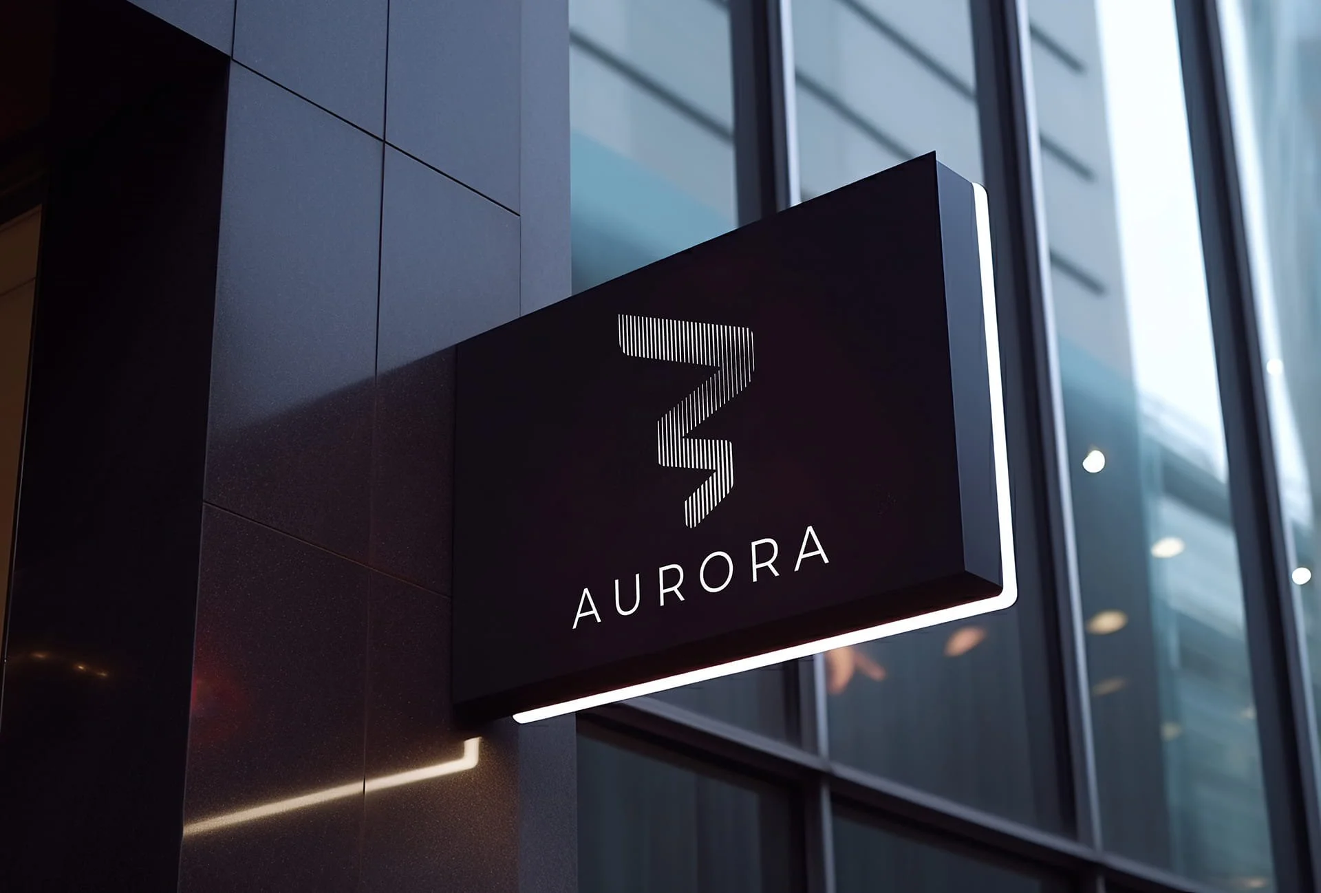 Projecting Illuminated Sign