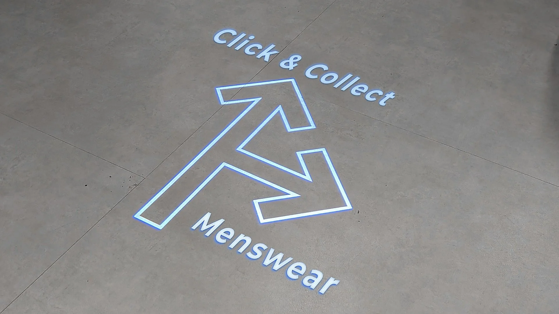 Projector Floor Wayfinding Signs