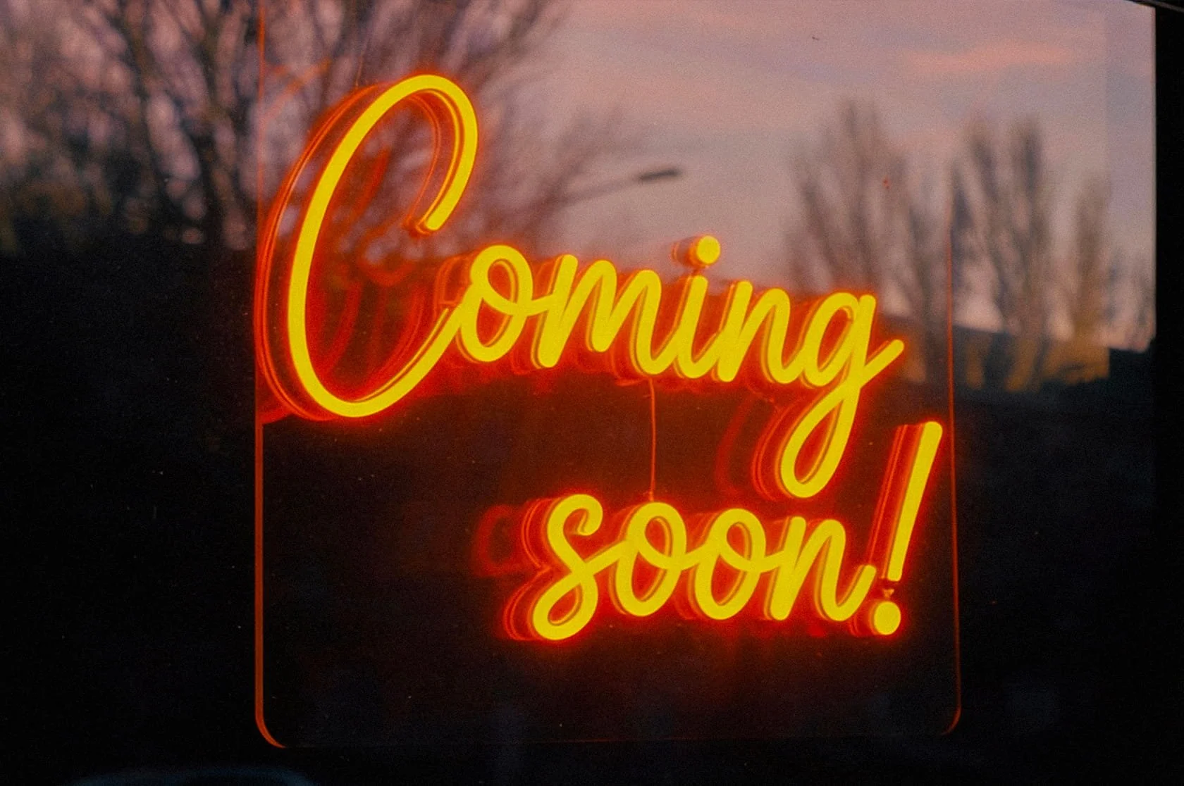 Window Mounted Neon Sign