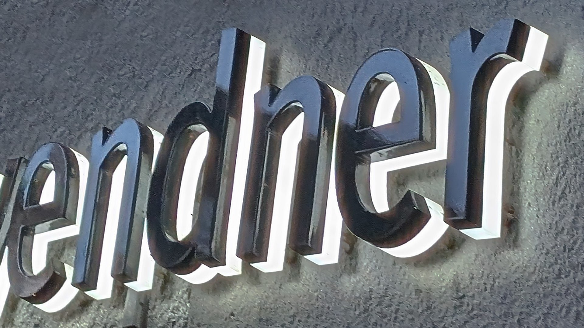 Halo Illuminated Letters with Acrylic Backing