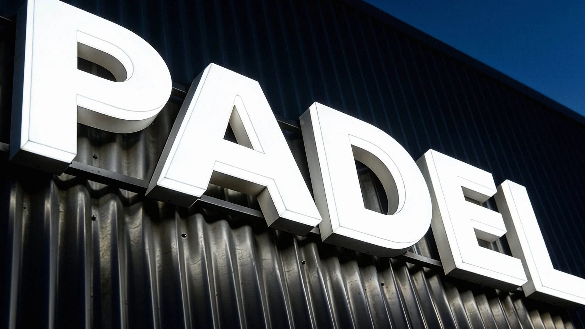 Illuminated Padel Court Letters