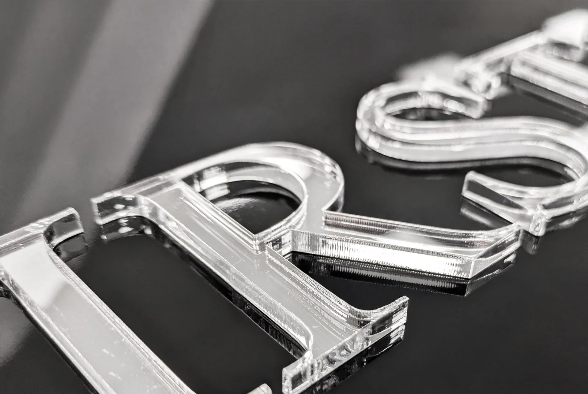 Mirror Silver Acrylic Sign Letters