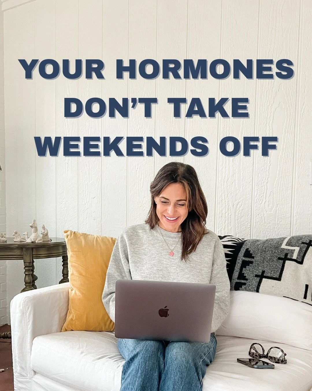 But that doesn't mean you can't!😌 
Here’s your friendly reminder that rest is productive.
Take the walk. 
Skip the guilt. 
Enjoy the good food.
Your hormones love it when you slow down a little!✨