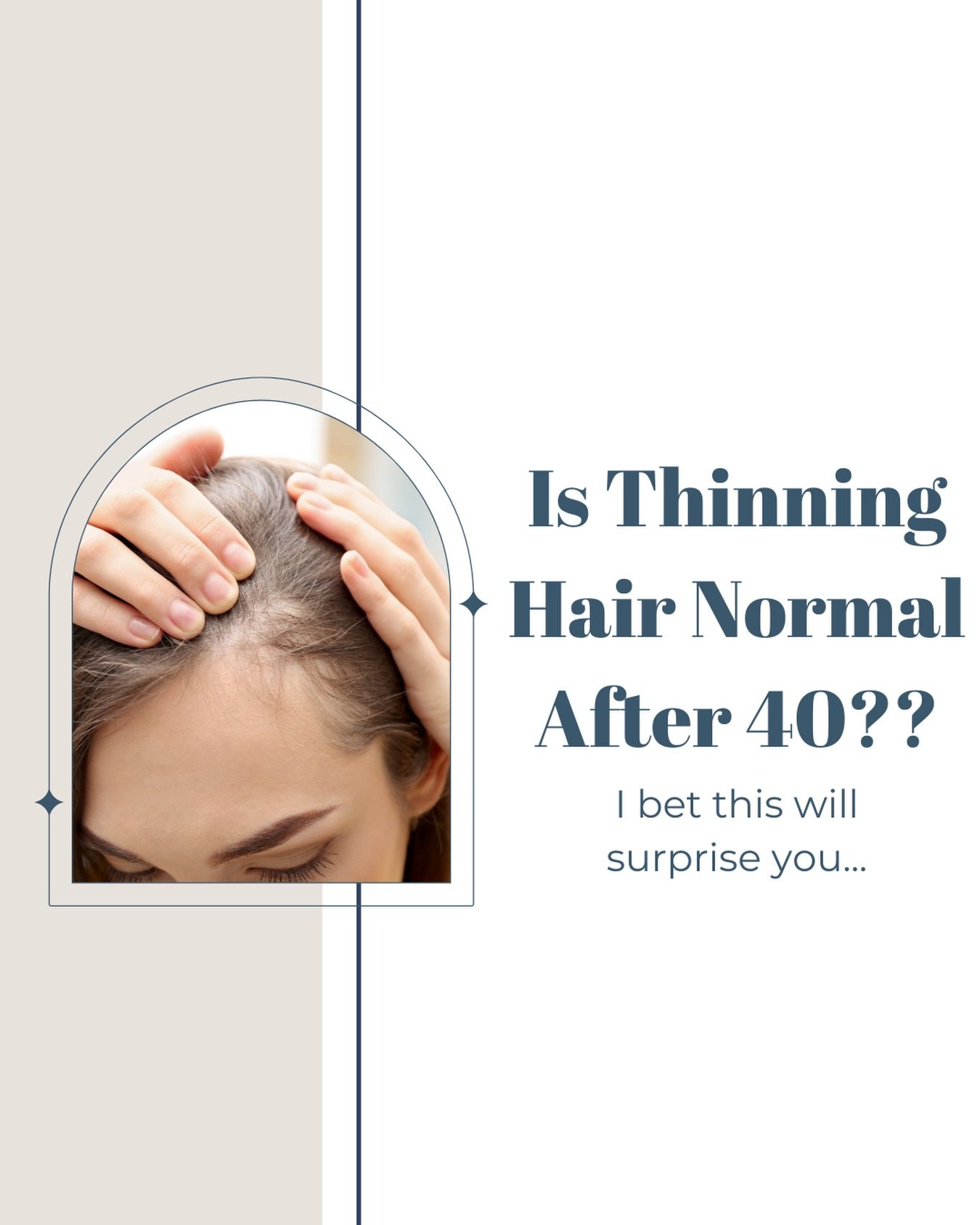If you&rsquo;ve noticed your hair thinning after 40, you&rsquo;re not alone. And no, it is not something you just have to accept.

Hair changes at this stage of life are often your body&rsquo;s way of communicating shifts in hormones, nutrients, stre