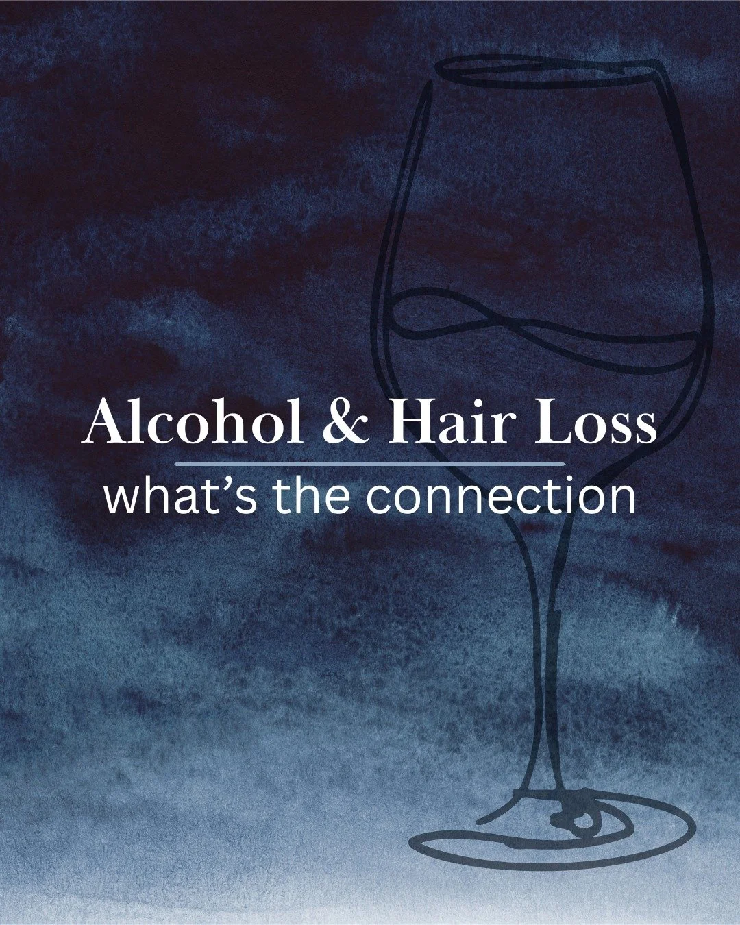 Does alcohol cause hair loss? 

Not directly. But it can influence the environment your hair depends on.

Alcohol affects the body in ways that matter for hair health:

&bull; It depletes key minerals and nutrients like zinc, iron, and B vitamins

&b