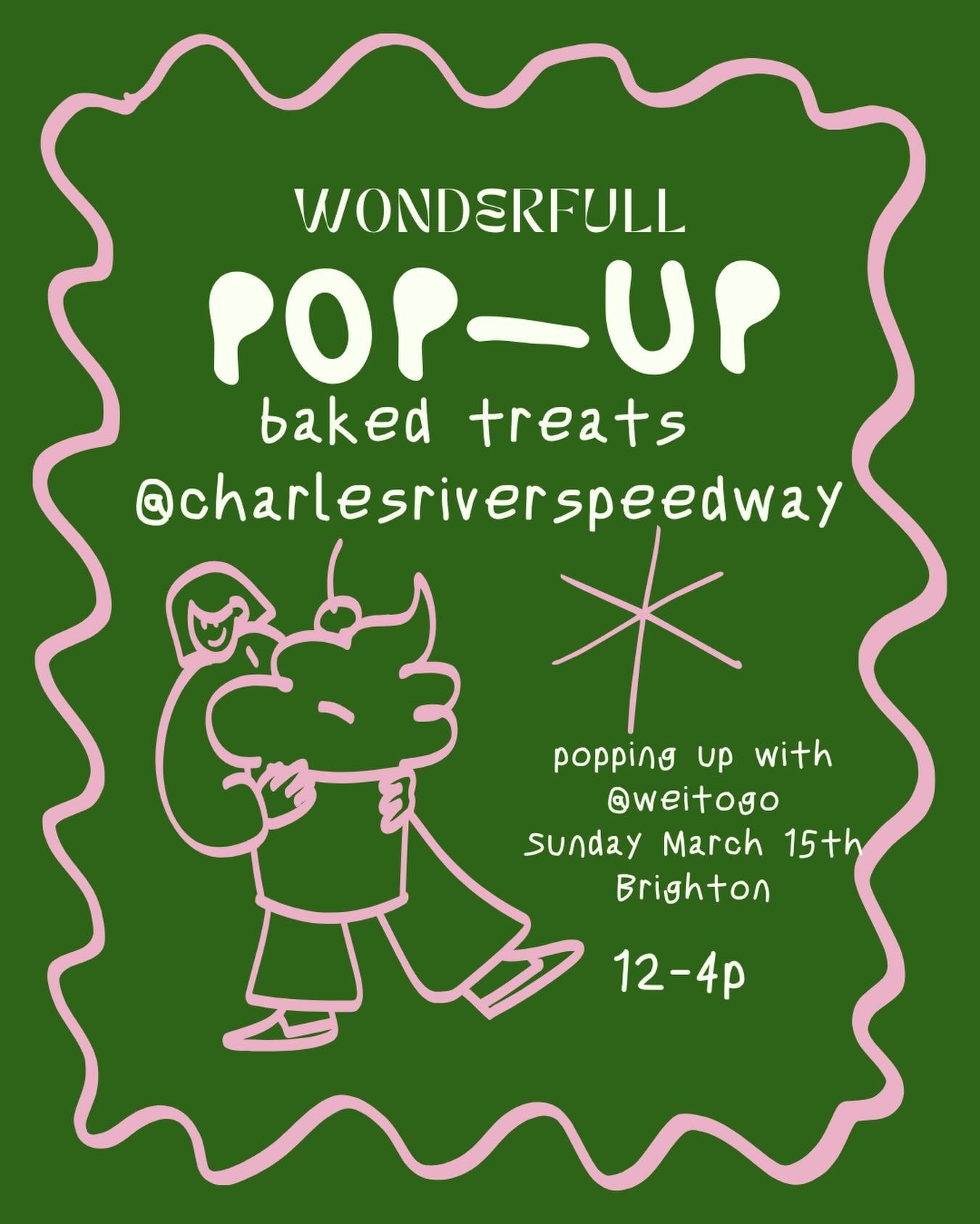 Bierfest Weekend @charlesriverspeedway🍻🍀

We&rsquo;re making a special appearance with @weitogopopup at the Charles River Speedway during their 2nd Annual Bierfest.

Admission: FREE
Dates: March 15 
Time: 12-4p
Address: 525 western Ave Boston MA 02