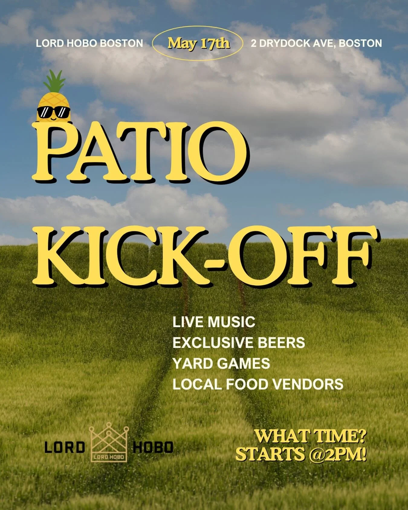 Patio season starts now ☀️

We&rsquo;re kicking things off @lordhoboboston on May 17th with a full day of live music, cold beers, patio games, and good energy all around.

Wonderfull is popping up alongside fellow creative baker @twigatreatsbakery se