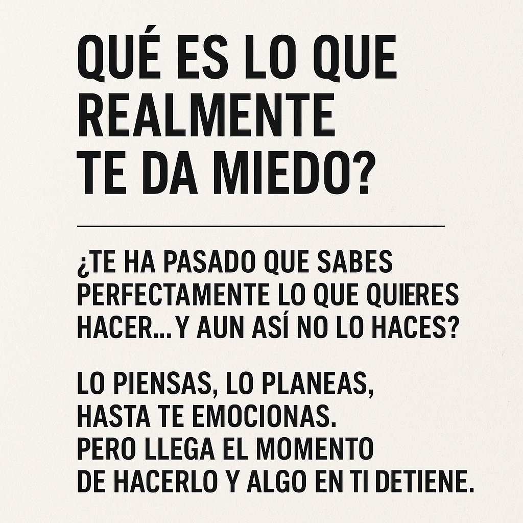 ¿Qué es lo que realmente te detiene?