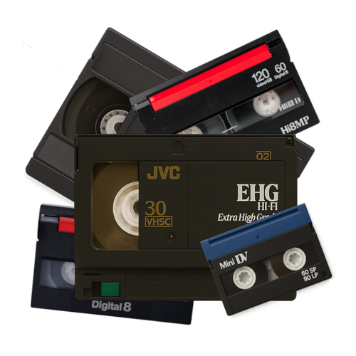 VHS and video tape formats accepted for digital transfer