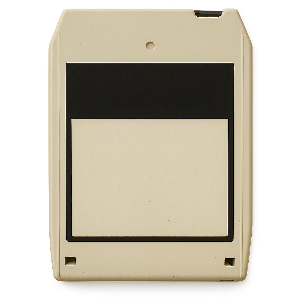 Close-up of a beige wall-mounted thermostat with a black display screen.