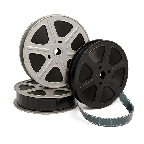 8mm, Super 8 and 16mm film reels for digital transfer