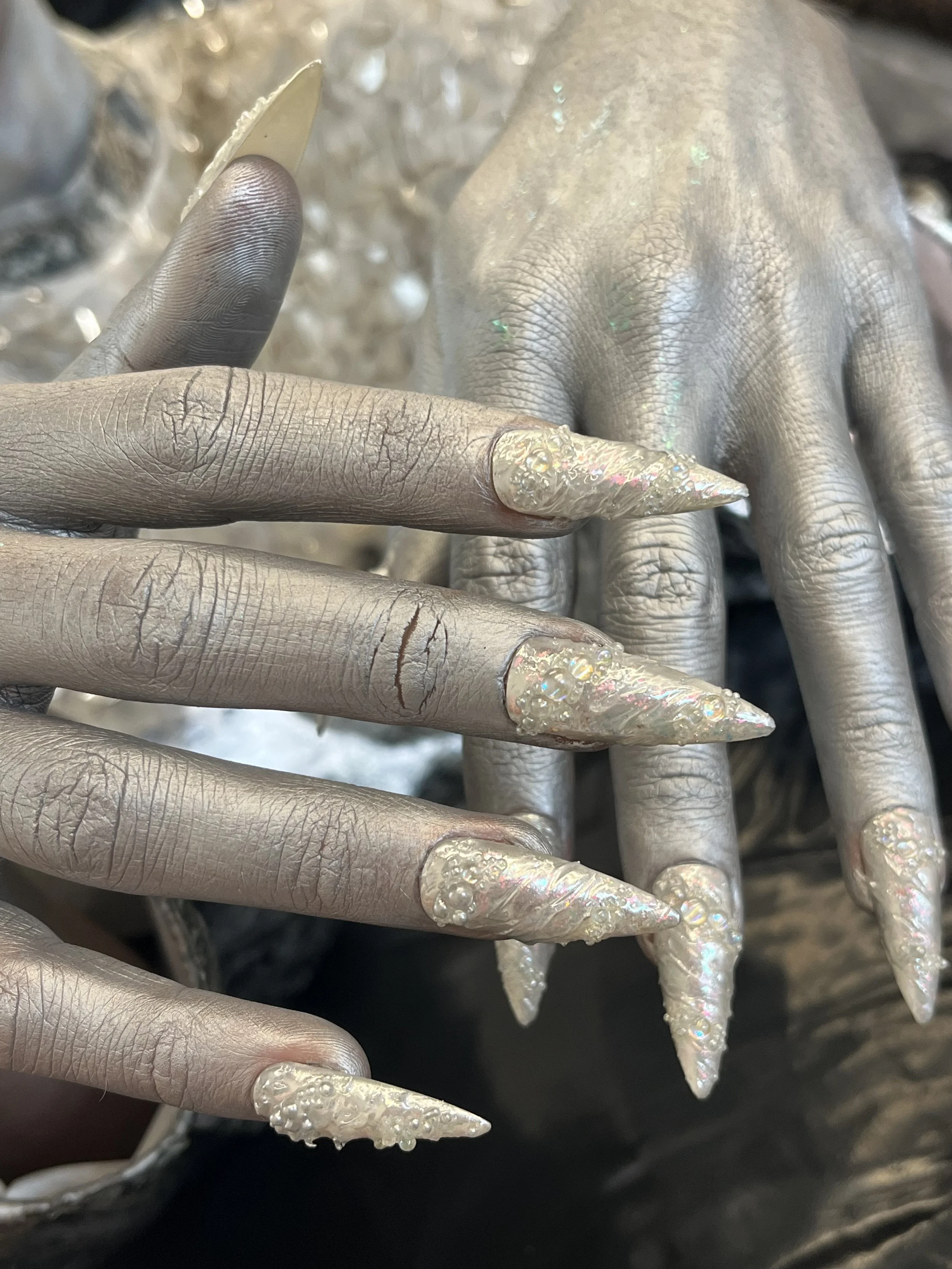 Custom press on nails for theatre performance (Macnas Parade), Galway