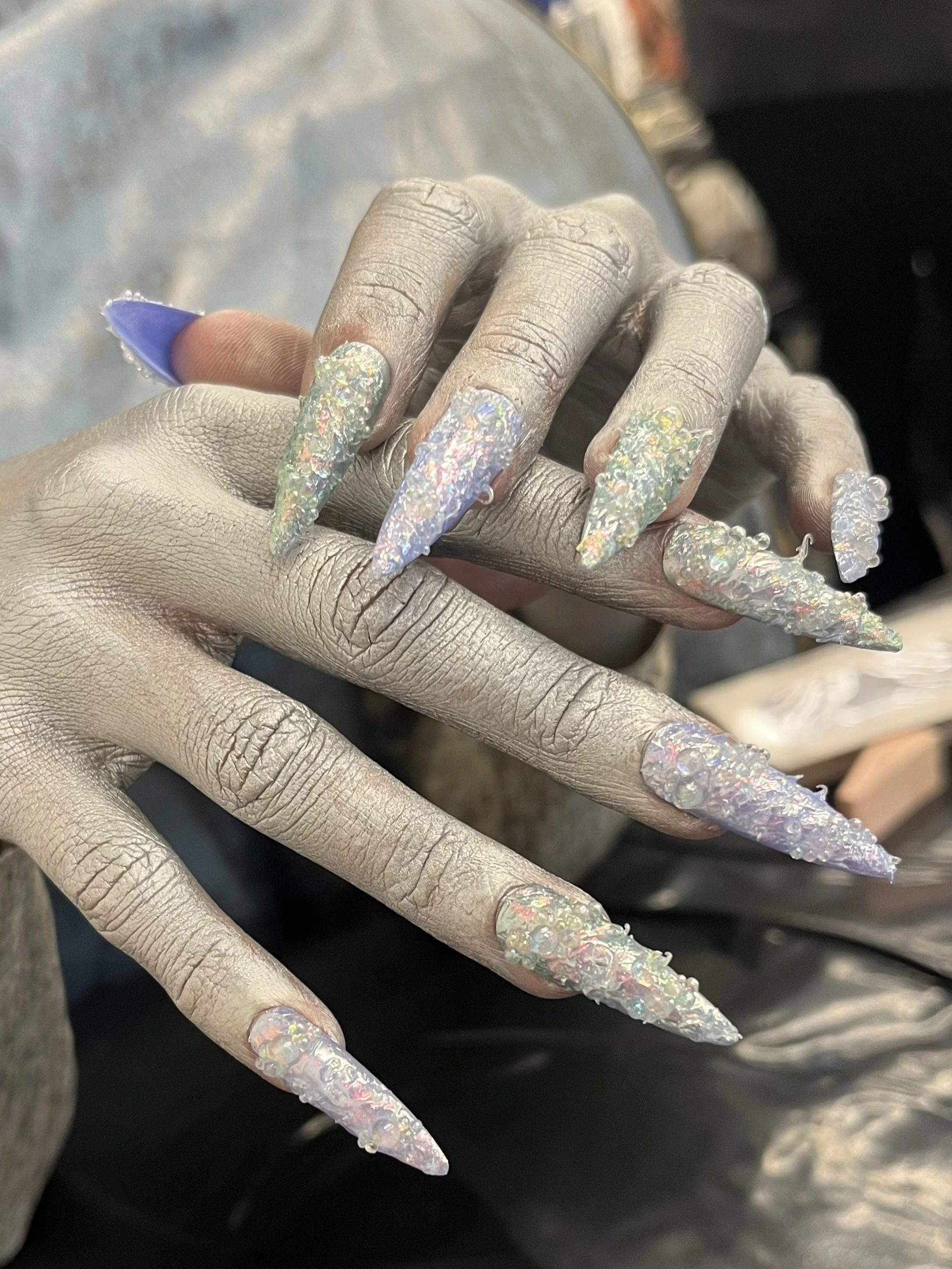 Custom press on nails for theatre performance (Macnas Parade), Galway