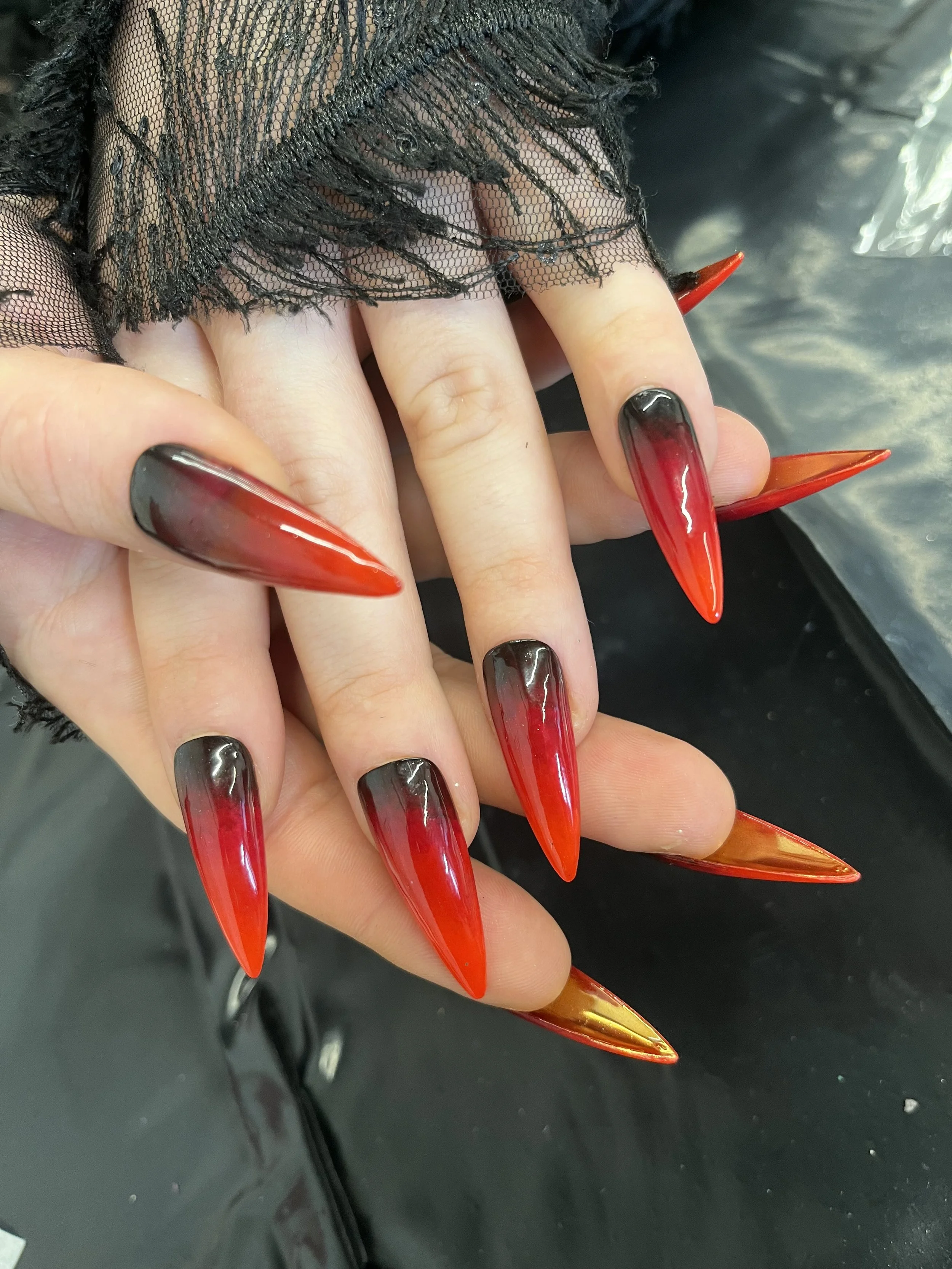 Custom press on nails for theatre performance (Macnas Parade), Galway