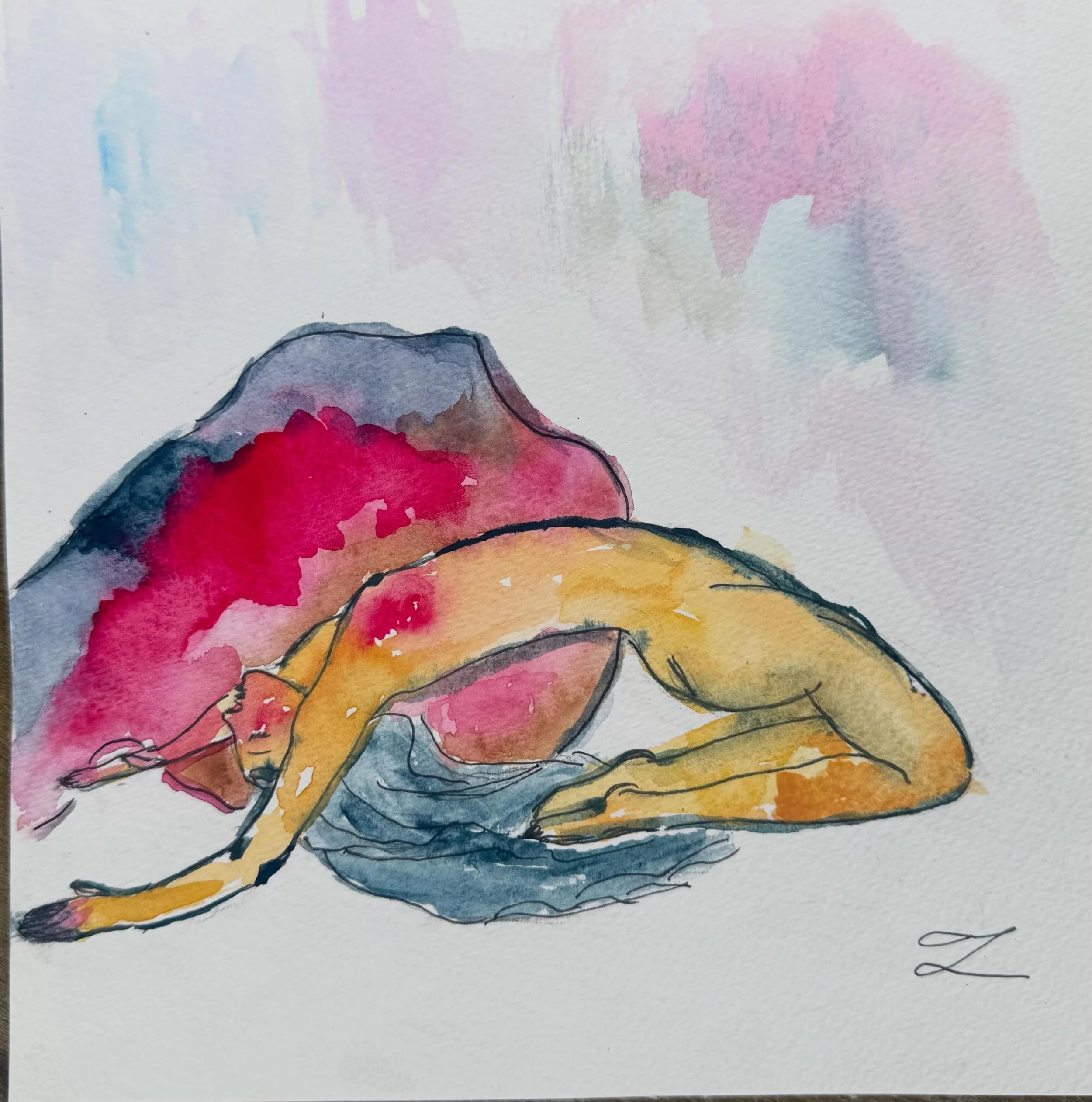 Surrender / Or let it be ⭕️

 #watercolor #artismytherapy🎨&hearts;️