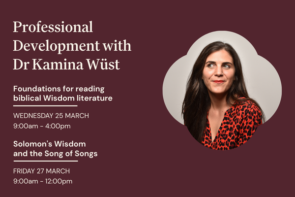Wisdom Literature Professional Development with Kamina Wust