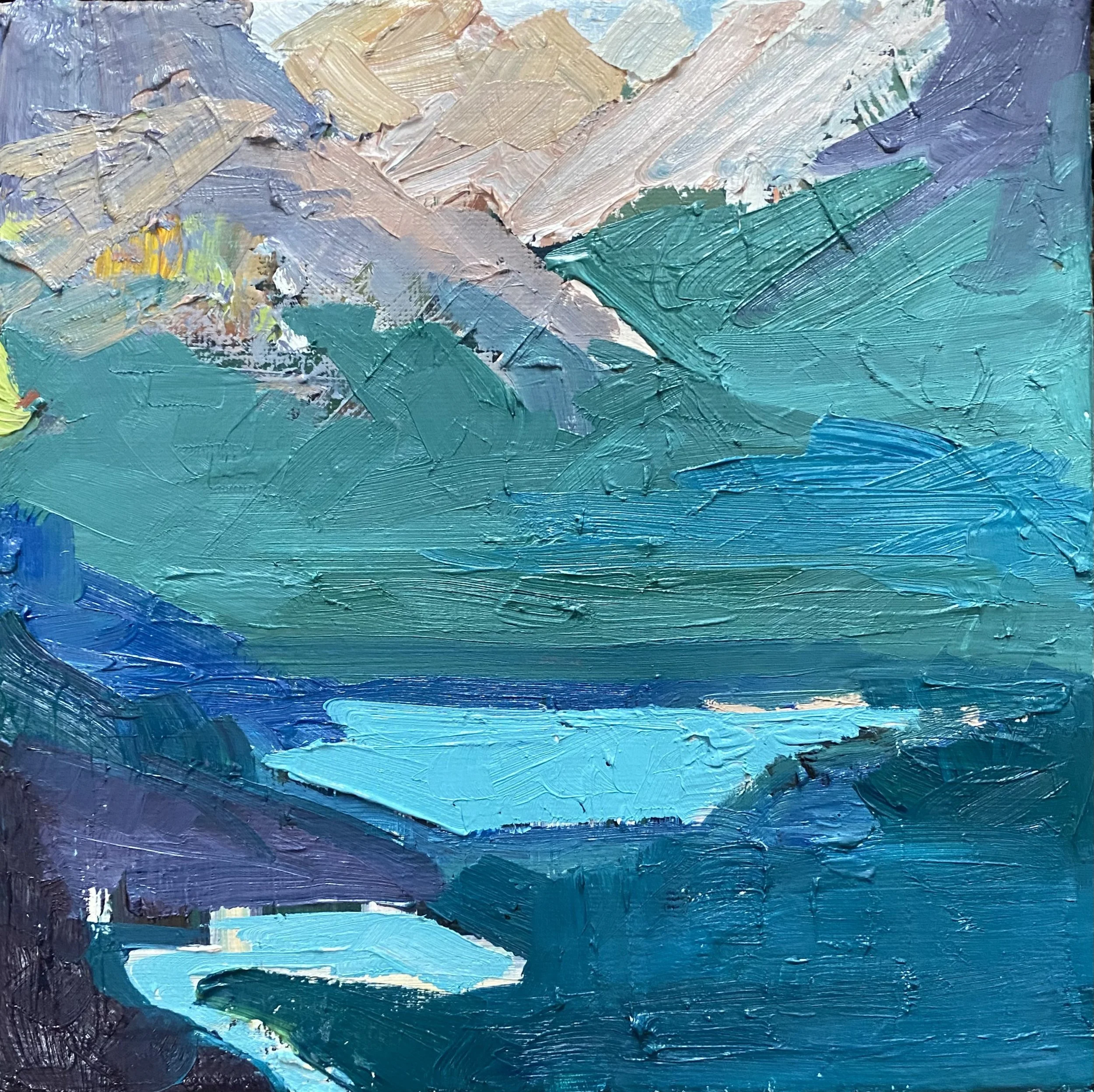 Looking Towards Cathedral Mountain Study