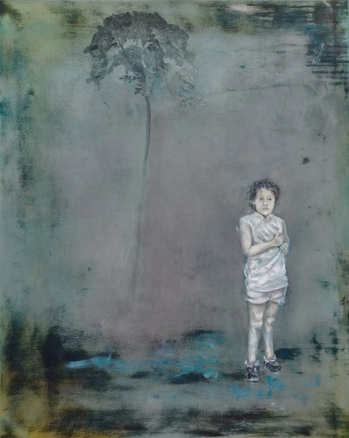 Blue Haze 45%22x36%22 Mixed Media on Metal 2024 $4400.jpg
