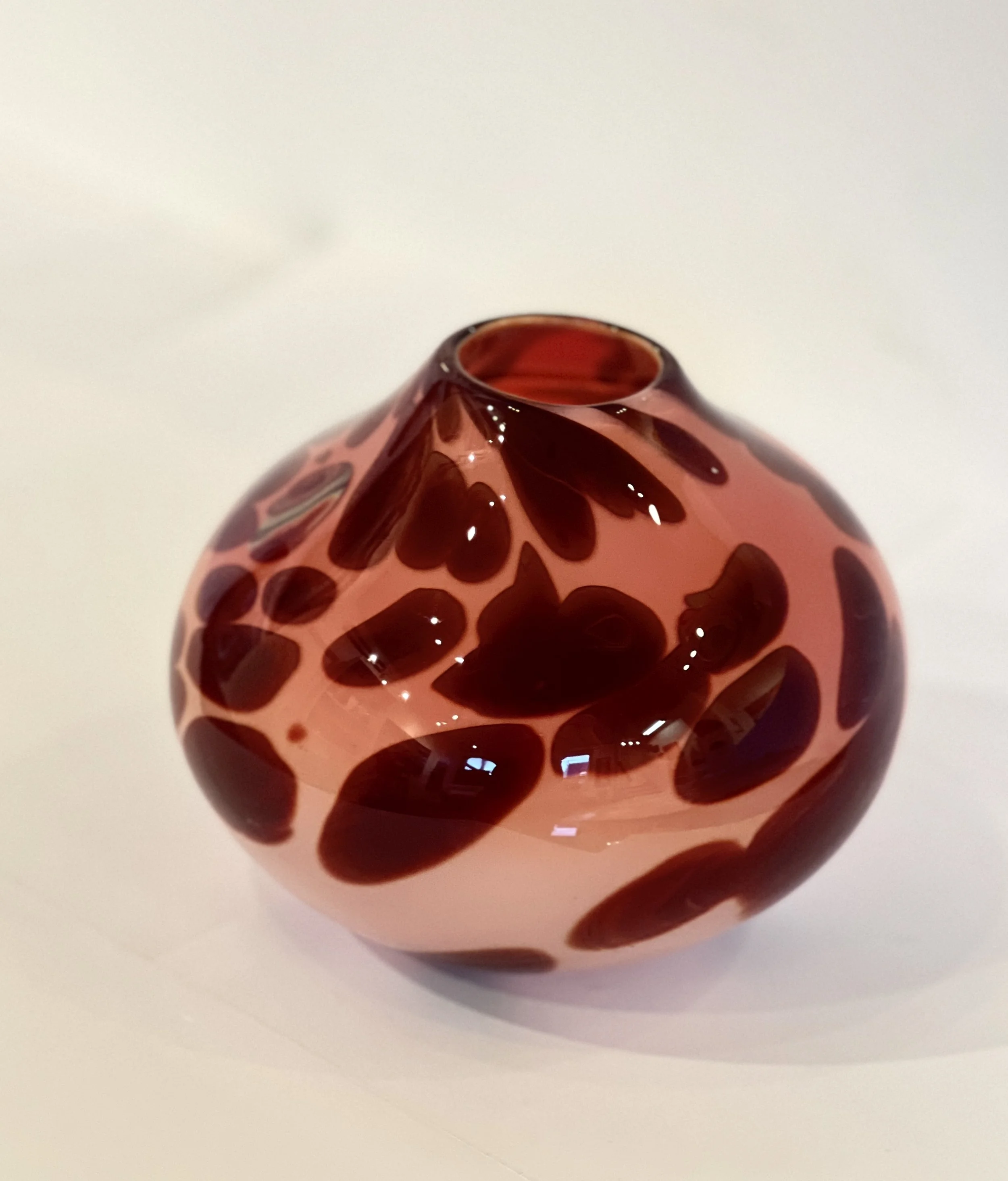 Spotted Bowl,Maroon, Small, 5_high x 6_diameter,$160.jpg