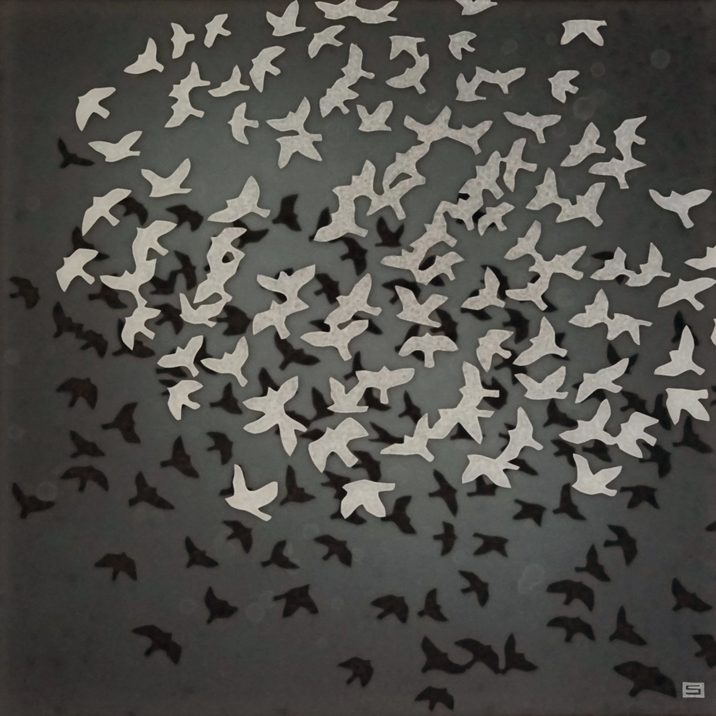 Nothing Moves Alone 2 12%22 x 12%22 Mixed Media on Birch Panel. 2025 $660.jpg