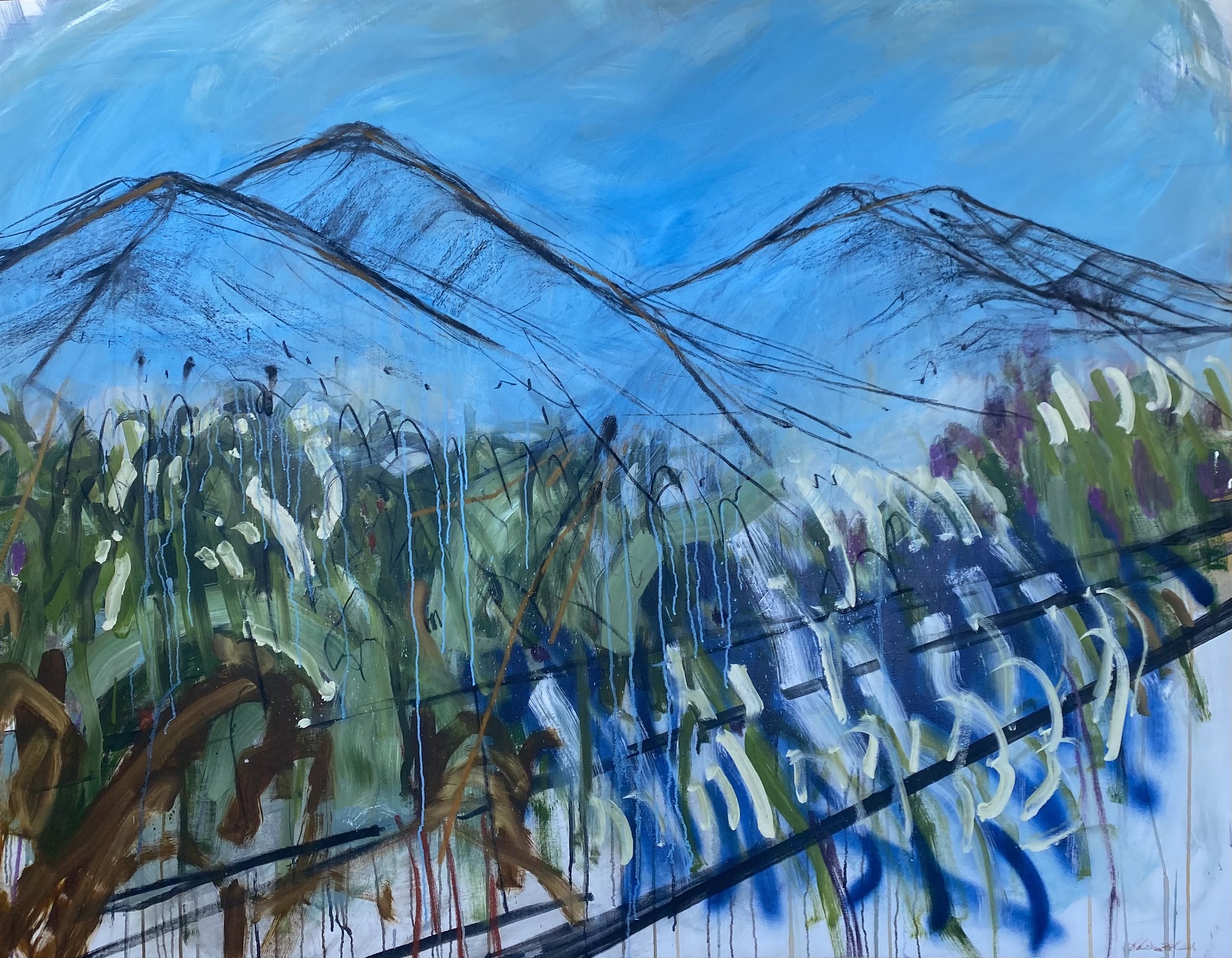 Always on my mind.48''x60''. Oil & charcoal on canvas. $4400.jpeg