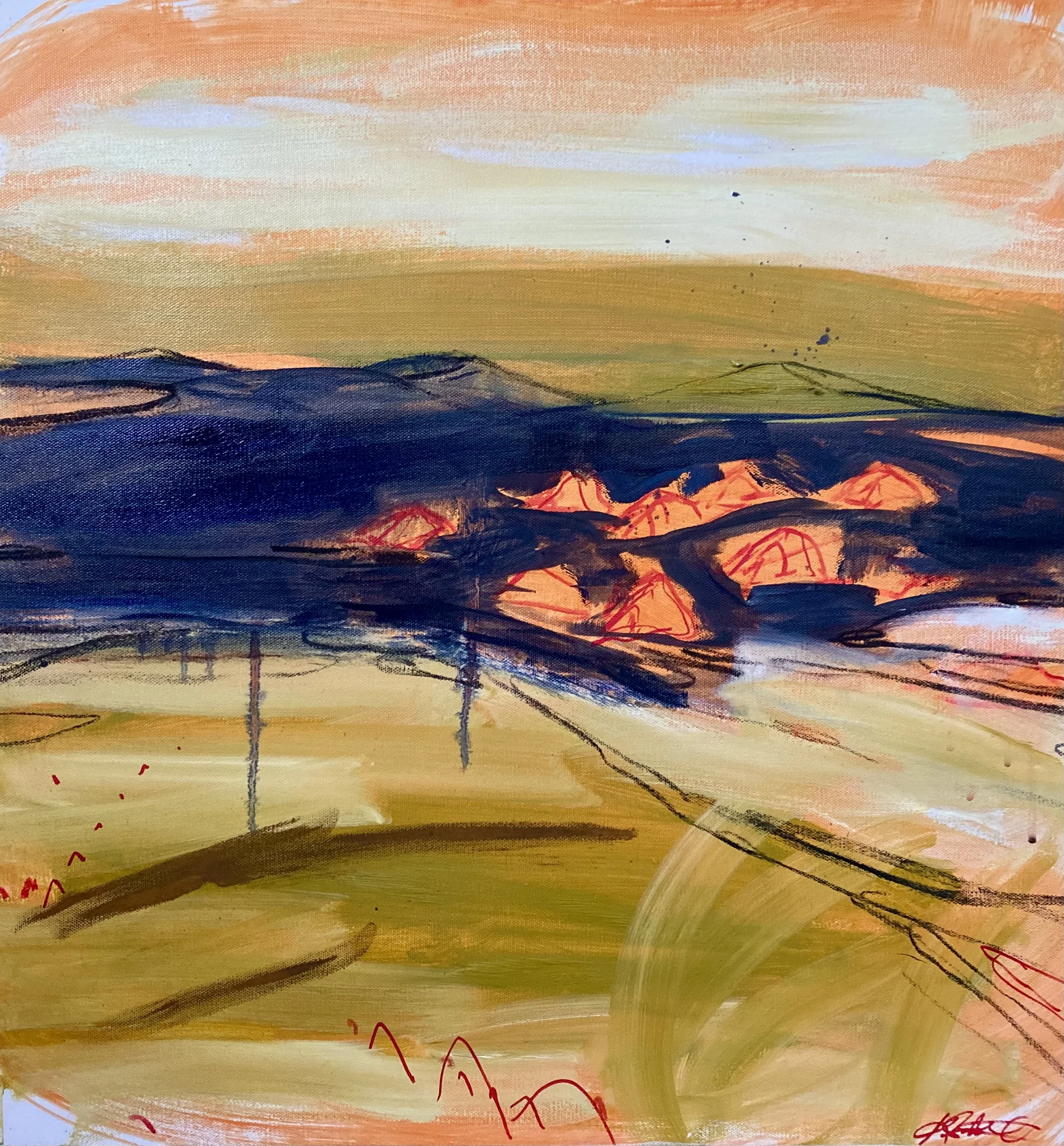 You called me everyday lll.  16''x16''. Oil on canvas. $1400.jpeg