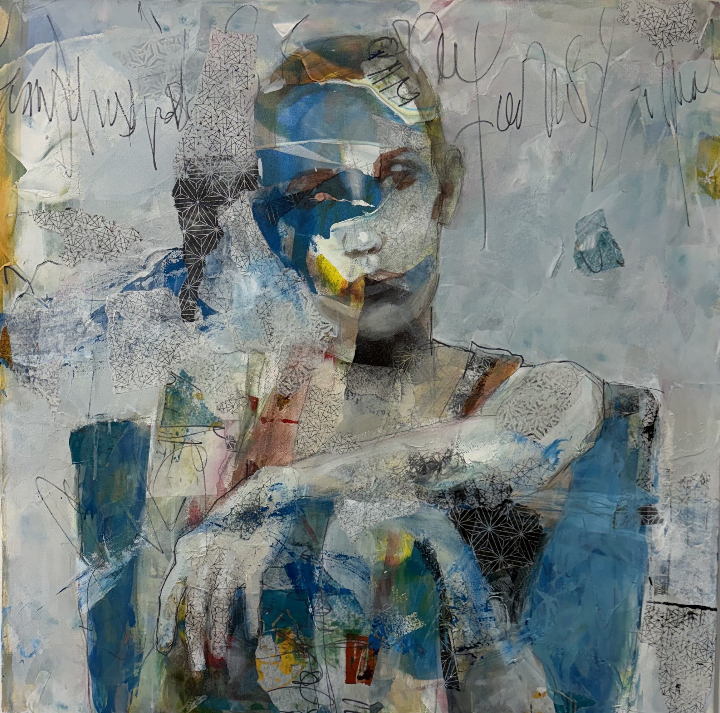 In Between The Lines  36" x 36". Mixed Media  2026  .jpeg