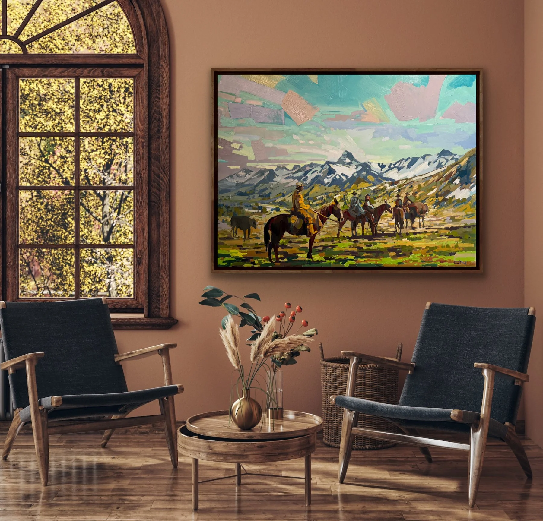 Chrissy Nickerson "Canadian National Railroad Glass Slide, Assiniboine"