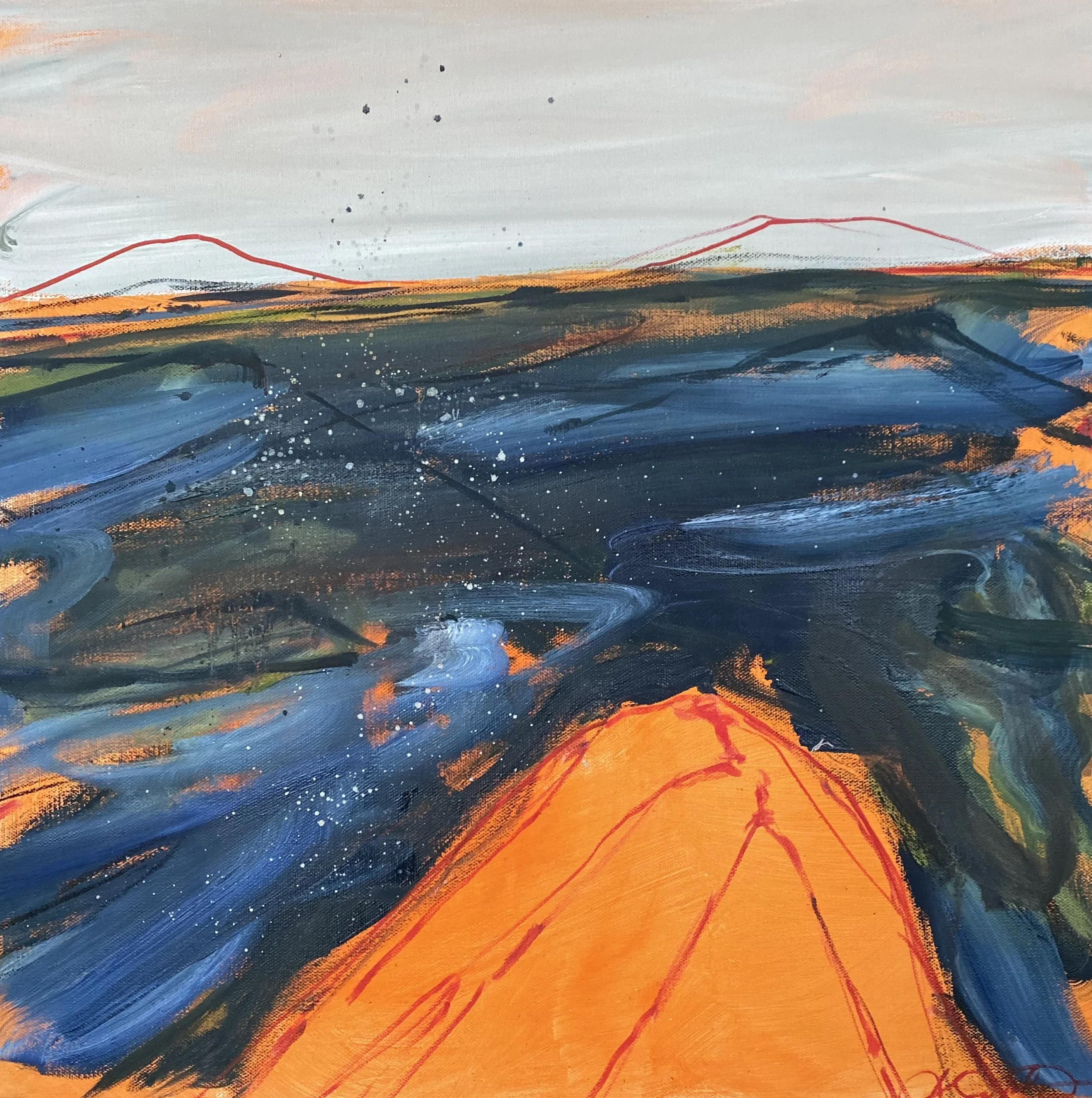 You called me everyday llll.  16''x16''. Oil on canvas. $1400.jpeg