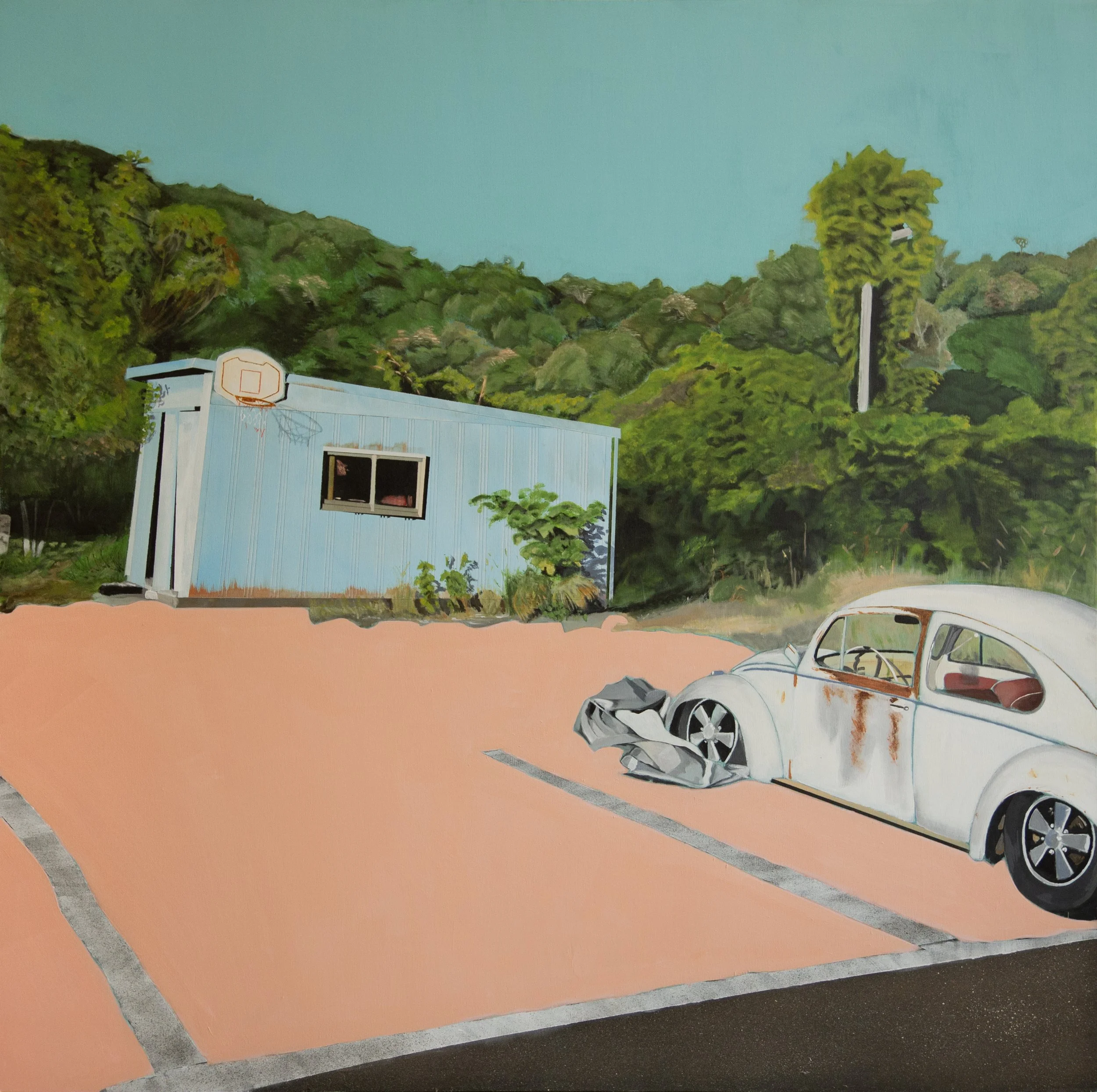 Beware The Boars  40" x 40"  Acrylic and Resin on Board  2026  $3200.JPG