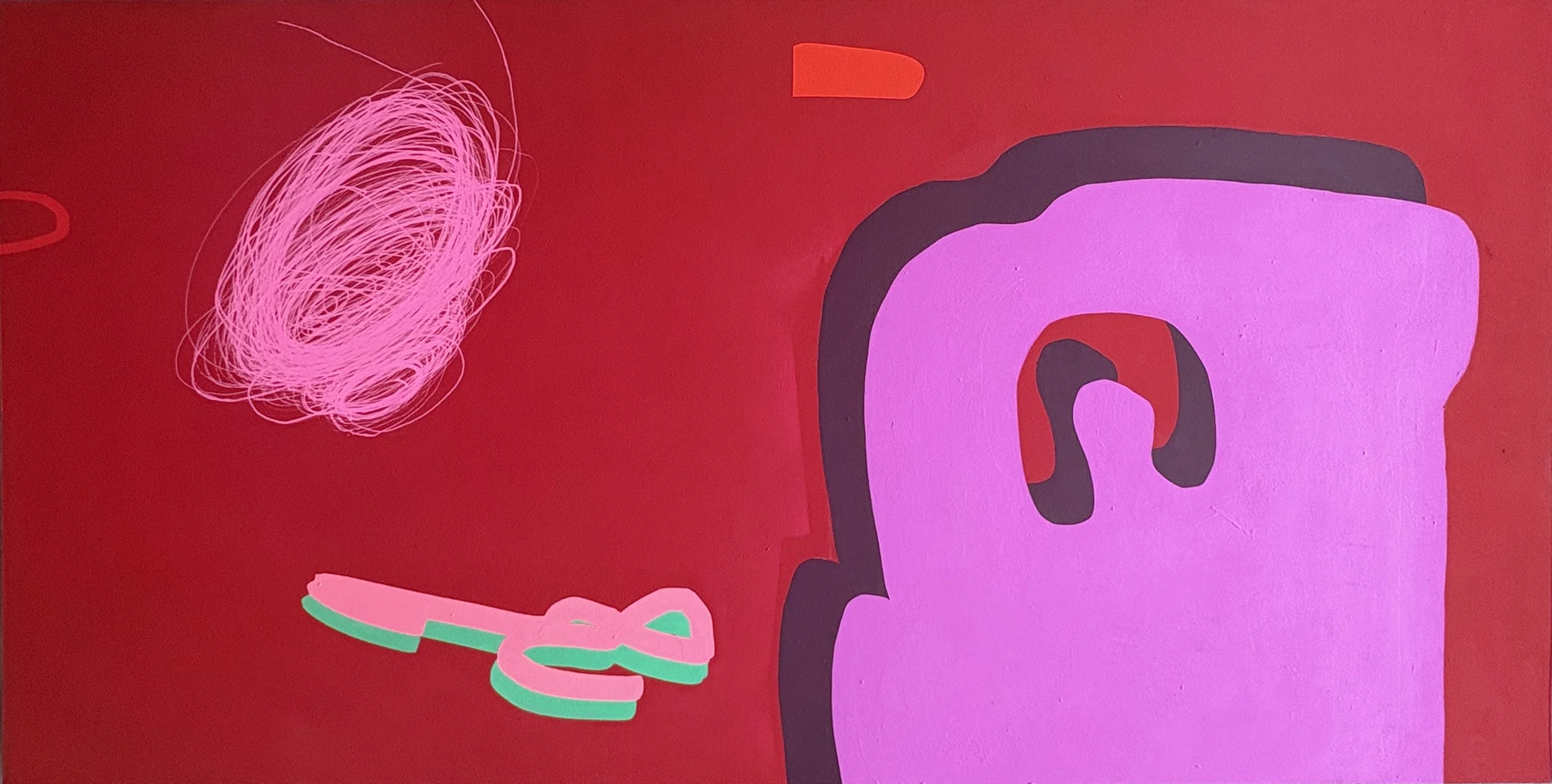 She Chimed In 30" x 60" Acrylic on Board 2026 $3600jpg.jpg