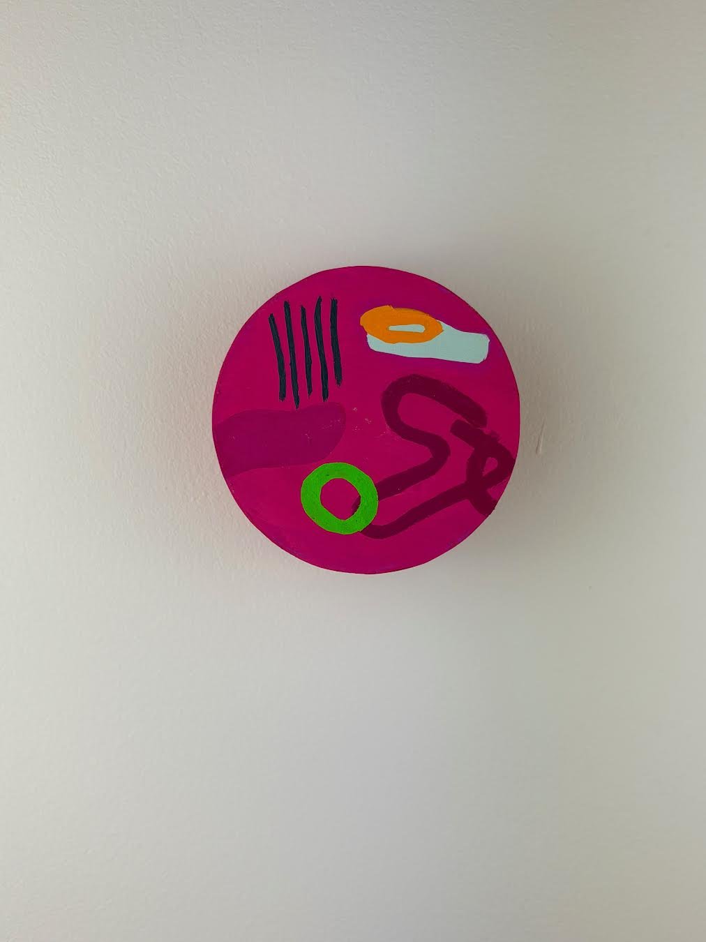 Mini Series #1  4" diameter tondo Acrylic  2025 $150.jpg